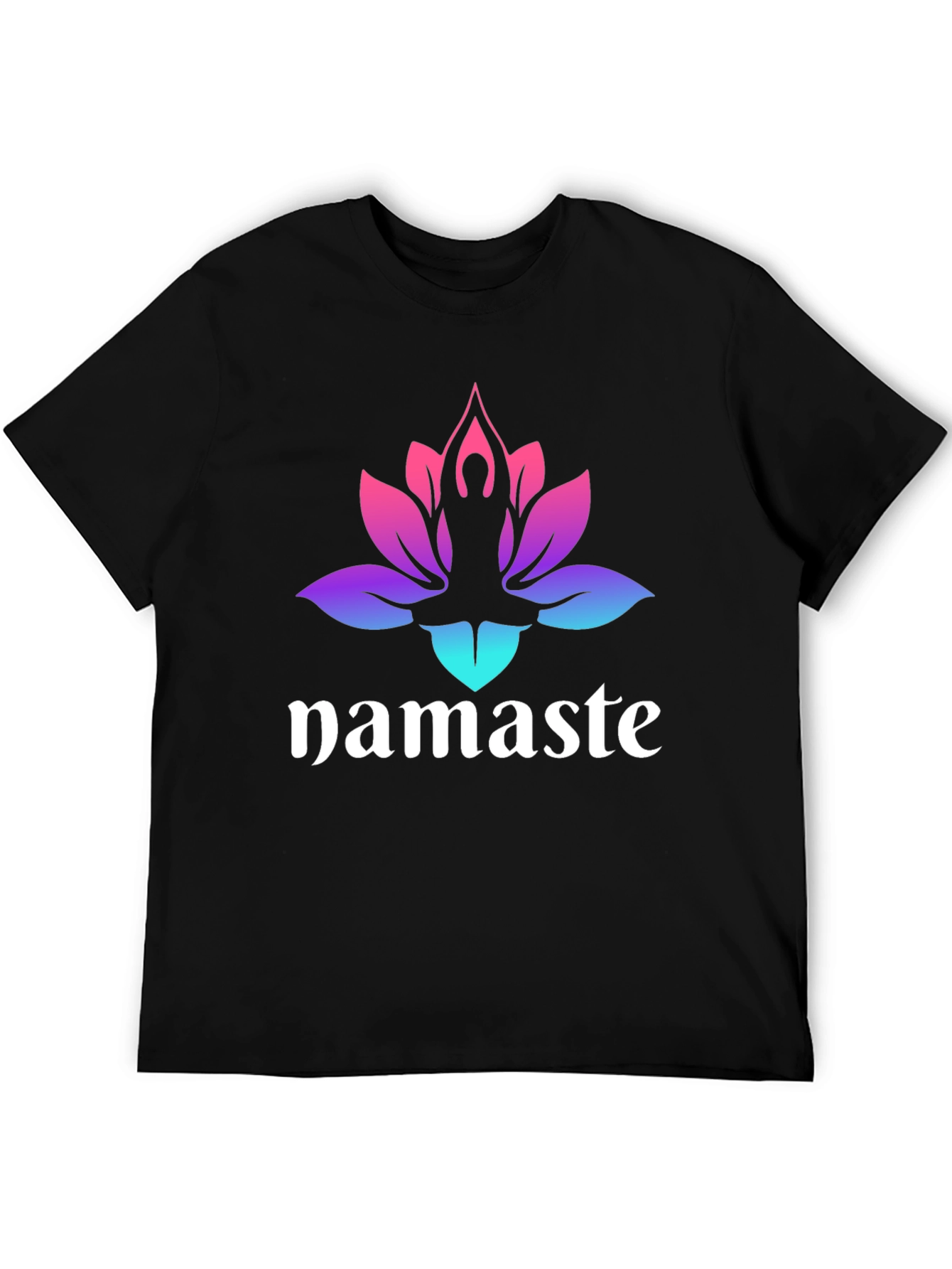 Namaste Lotus Yoga T-Shirt - Gradient Design