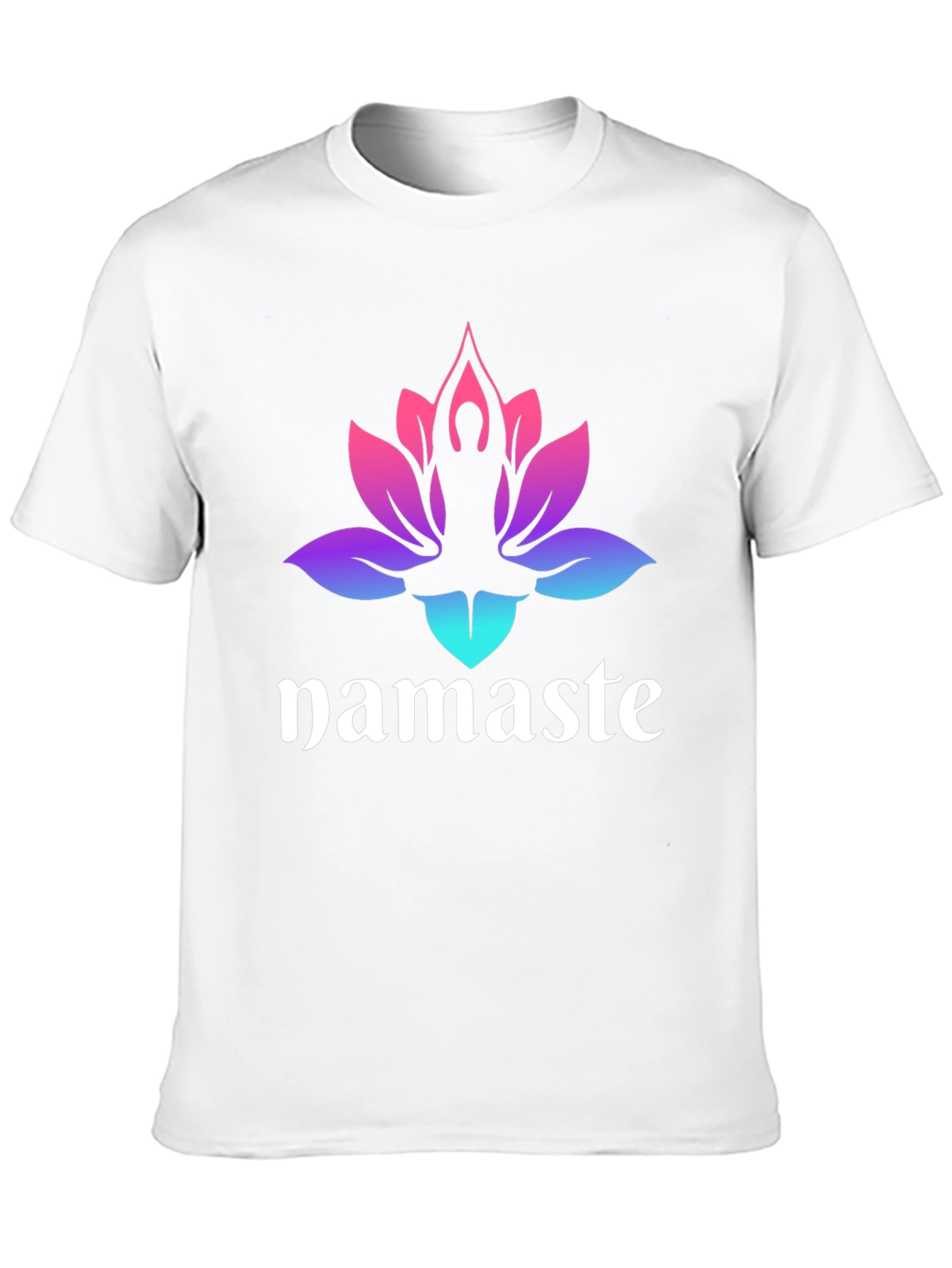 Namaste Lotus Yoga T-Shirt - Gradient Design