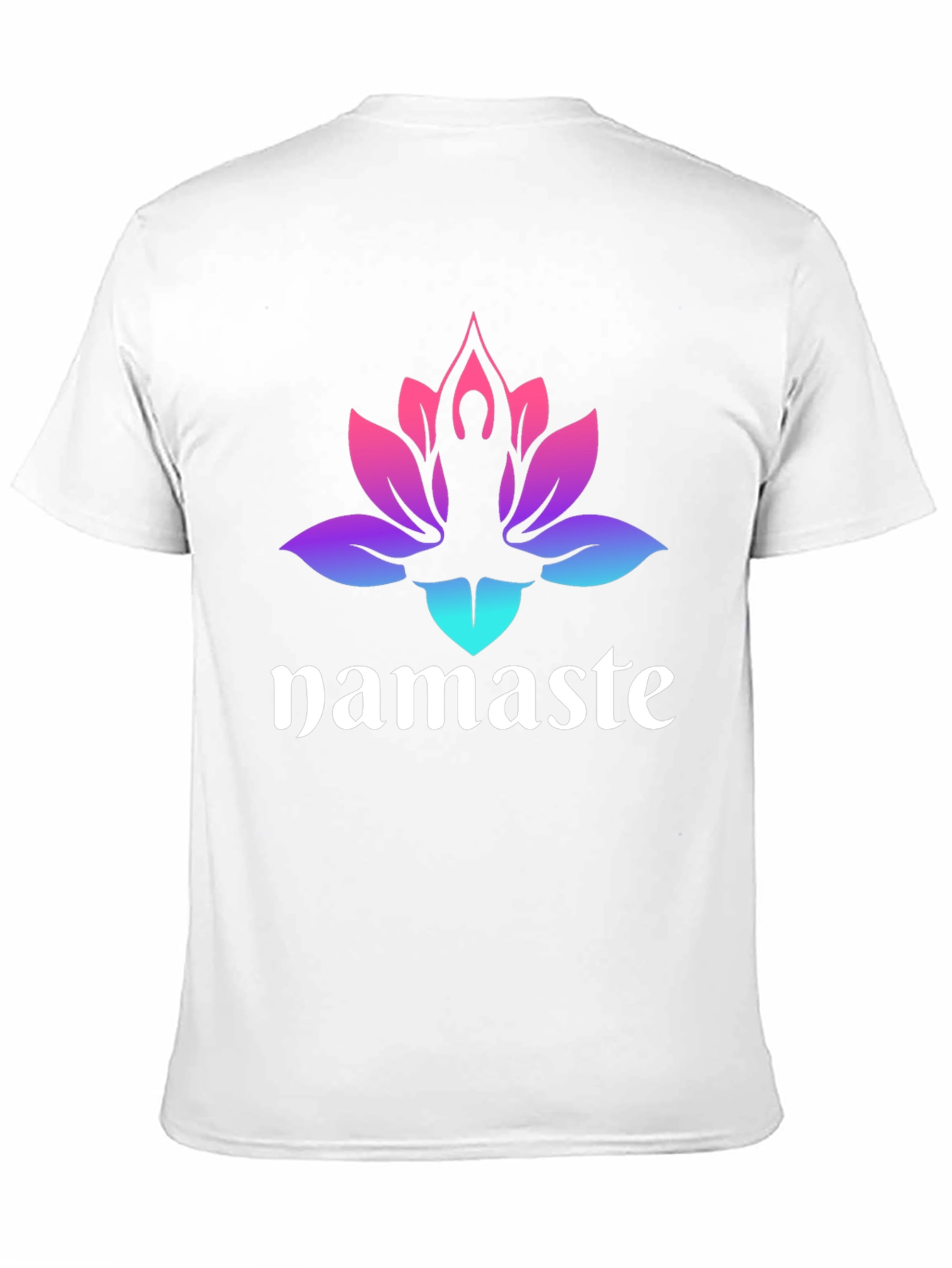 Namaste Lotus Yoga T-Shirt - Gradient Design