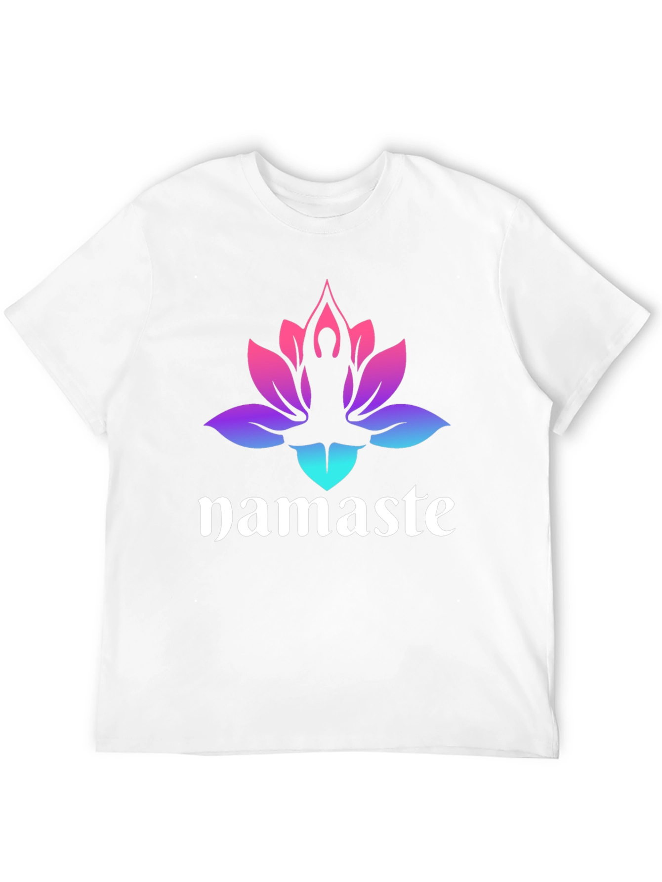 Namaste Lotus Yoga T-Shirt - Gradient Design