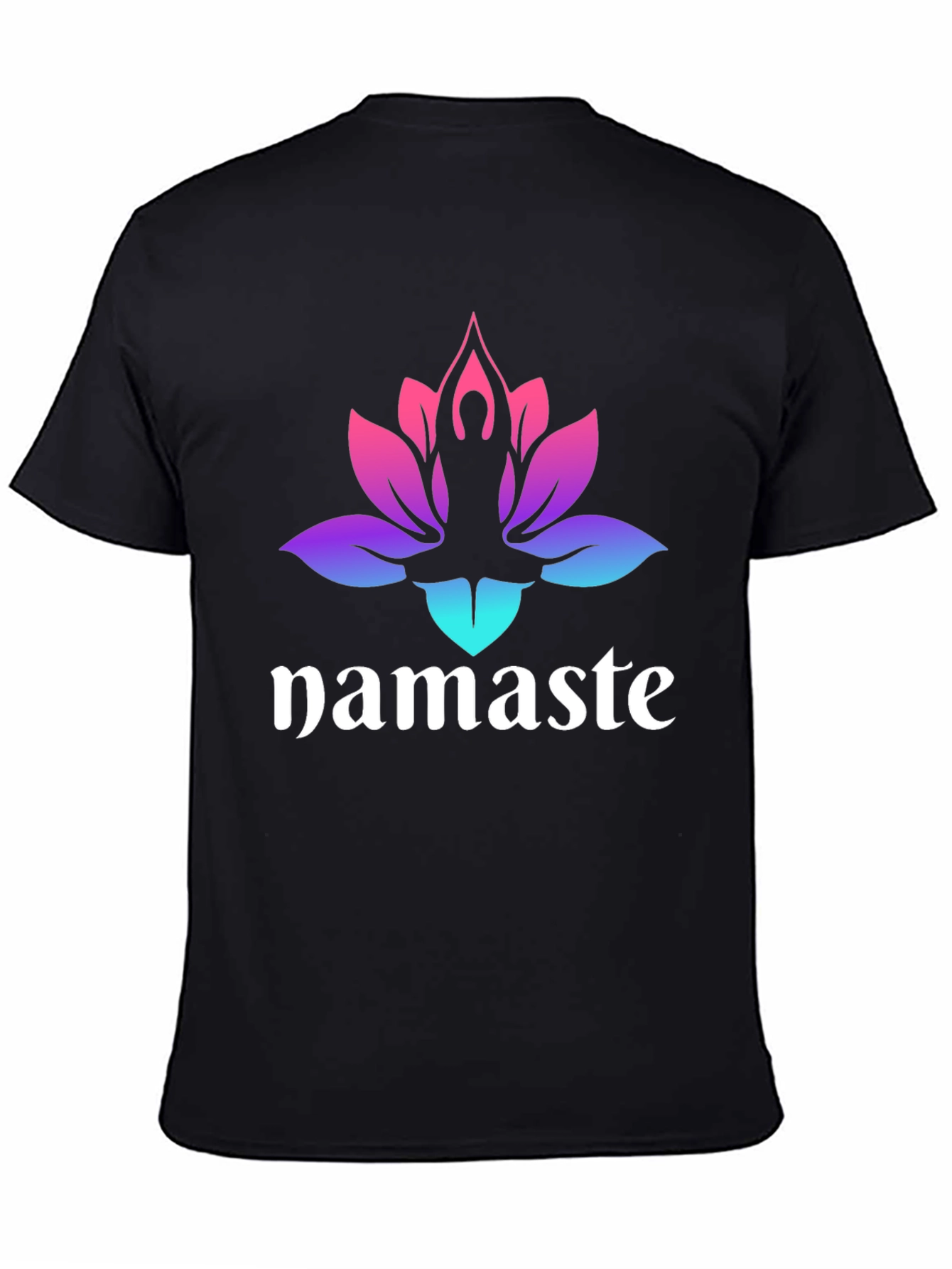 Namaste Lotus Yoga T-Shirt - Gradient Design