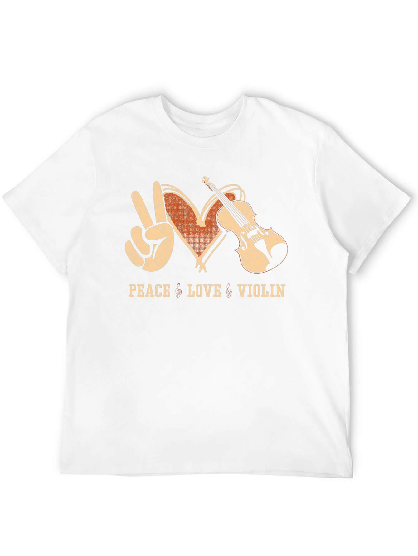 Peace Love Violin T-Shirt - Music Lover Tee