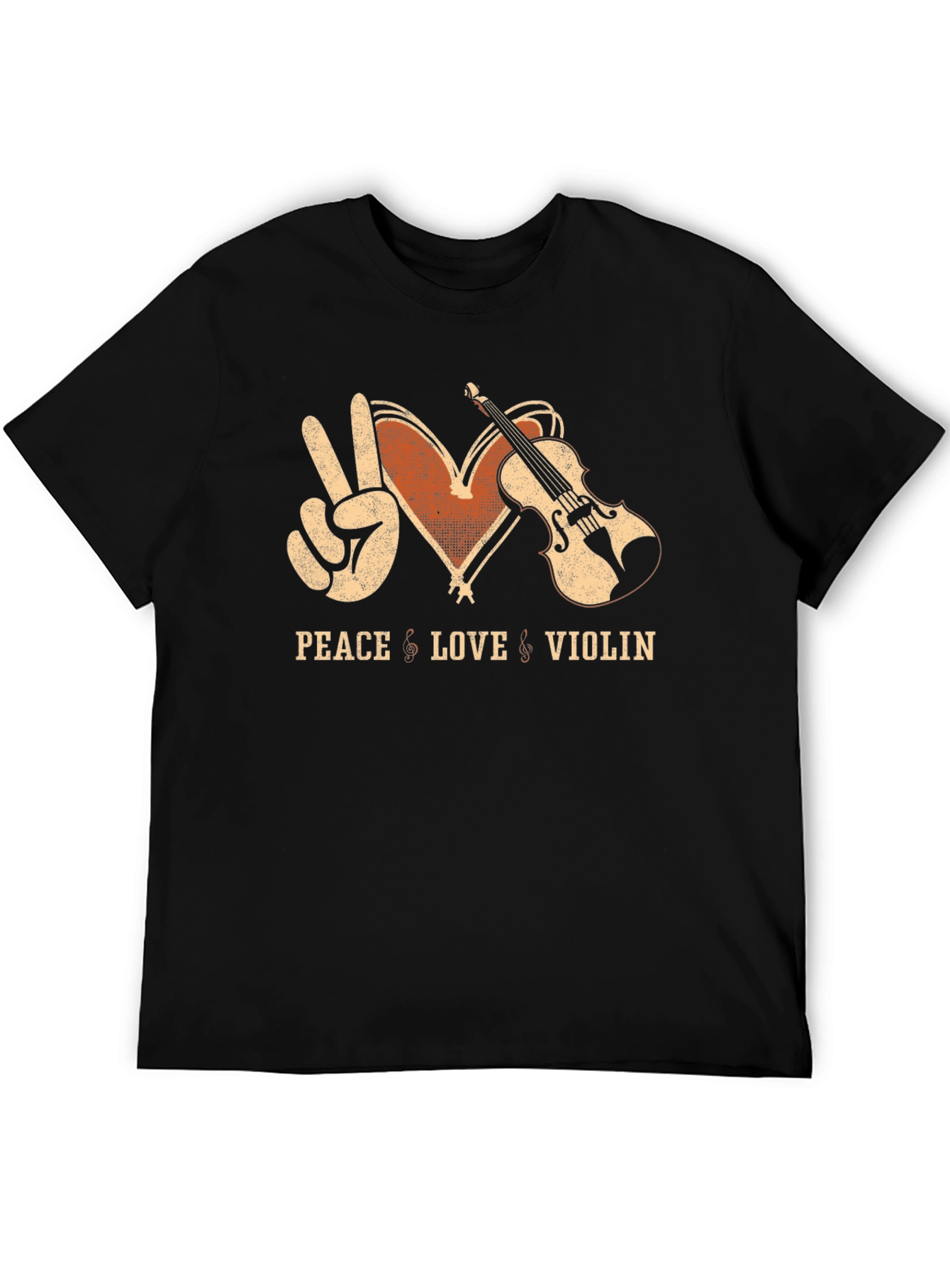 Peace Love Violin T-Shirt - Music Lover Tee