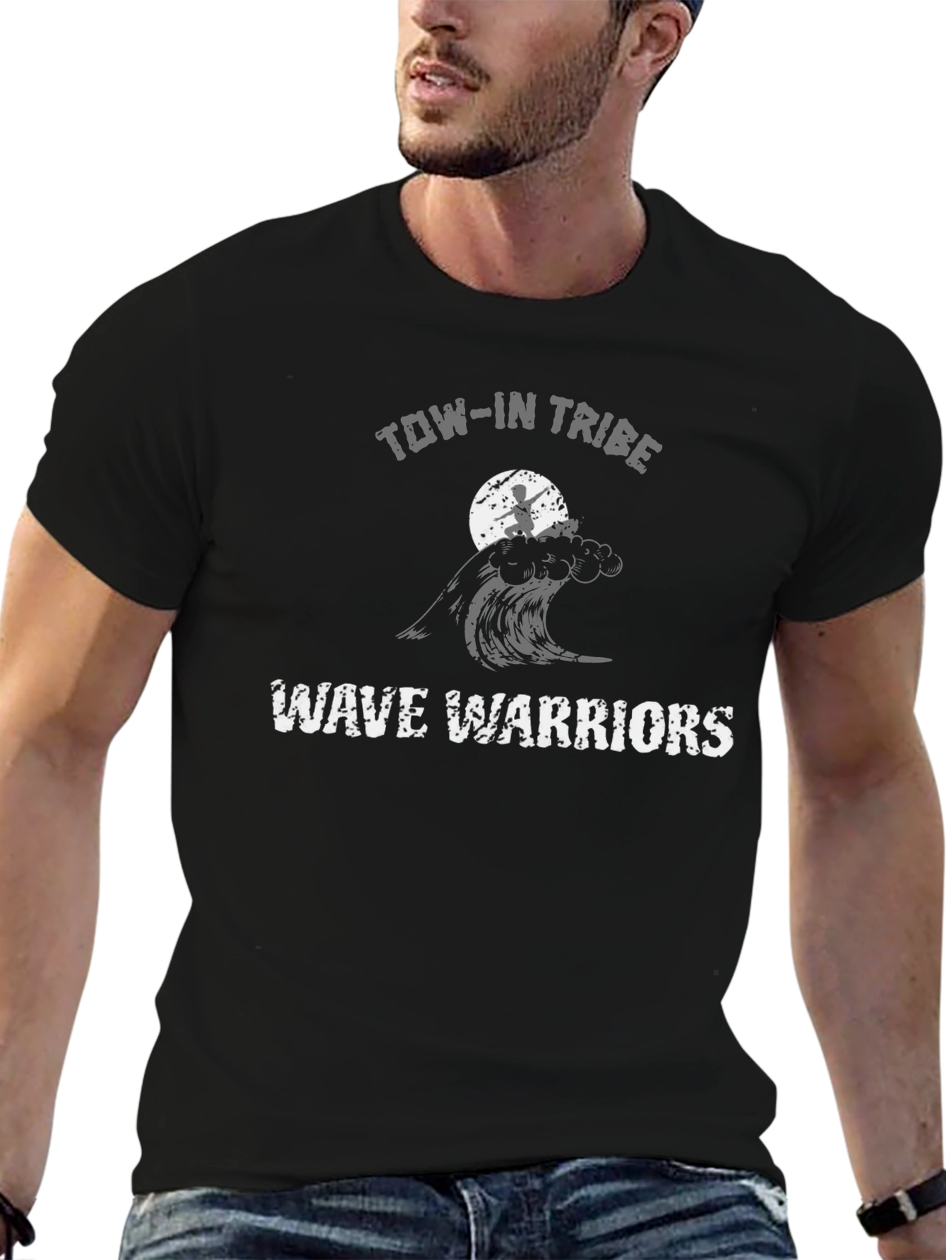 Tow-In Tribe Wave Warriors Black T-Shirt