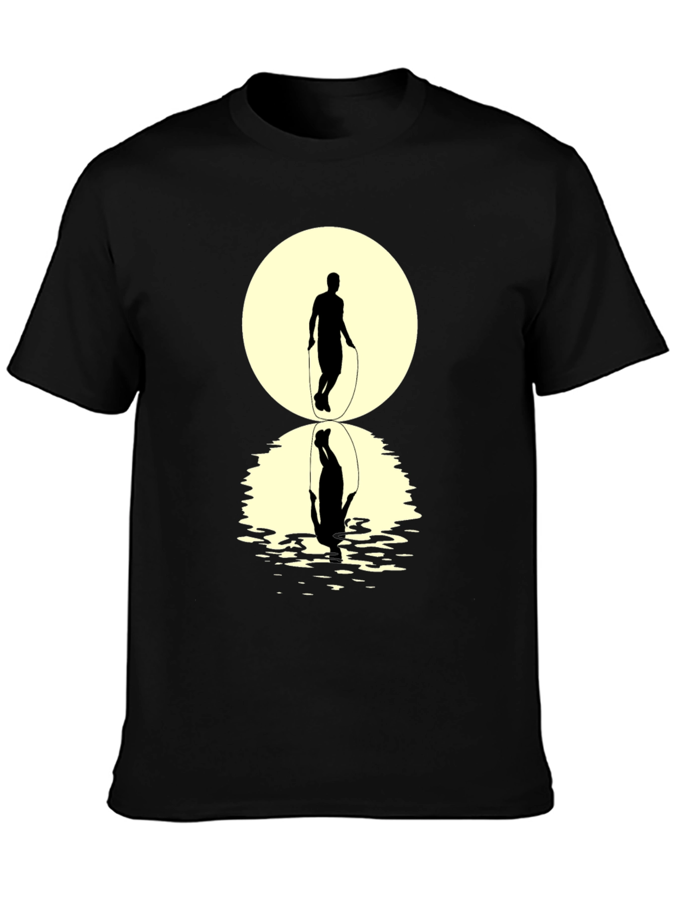 Jump Rope Silhouette Graphic Tee - Reflective Design