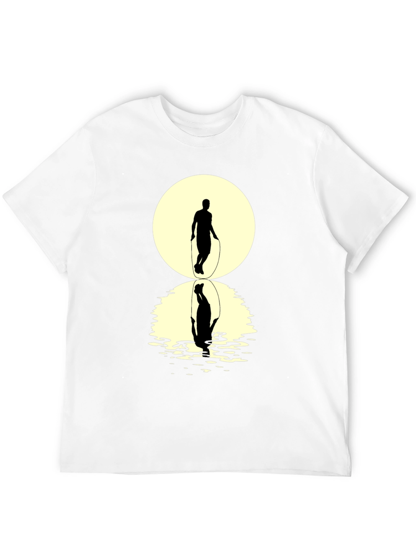 Jump Rope Silhouette Graphic Tee - Reflective Design