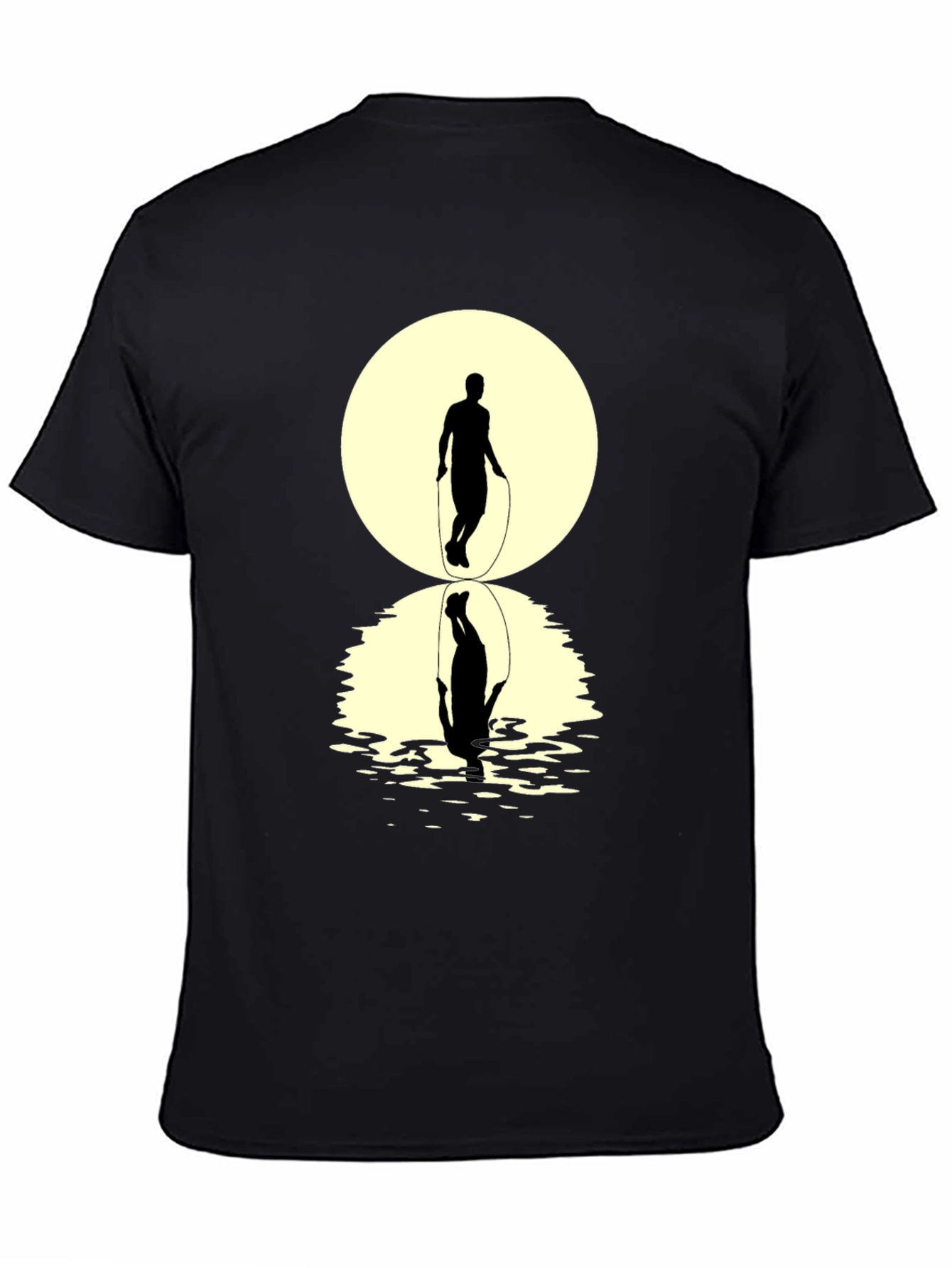 Jump Rope Silhouette Graphic Tee - Reflective Design