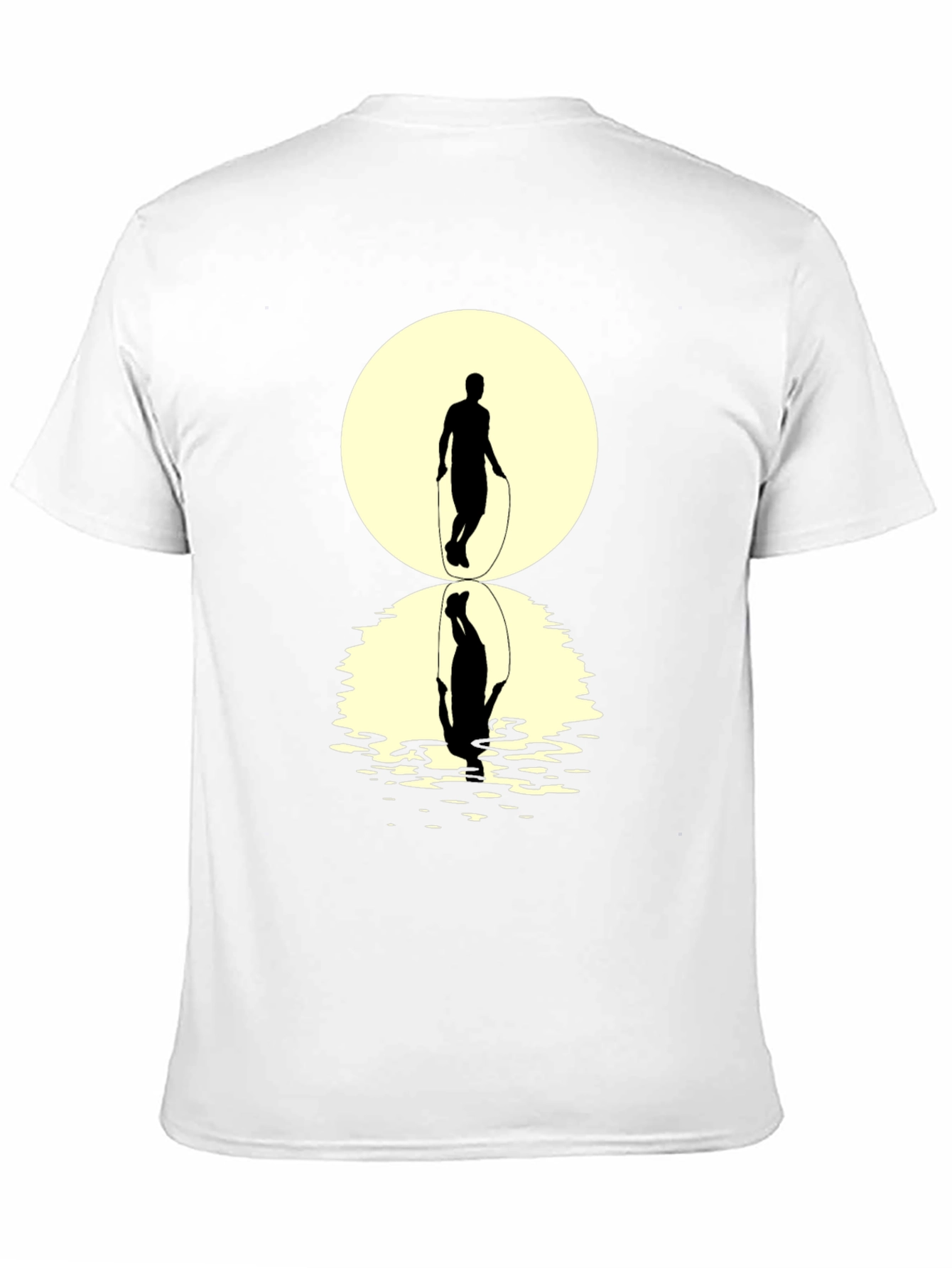 Jump Rope Silhouette Graphic Tee - Reflective Design