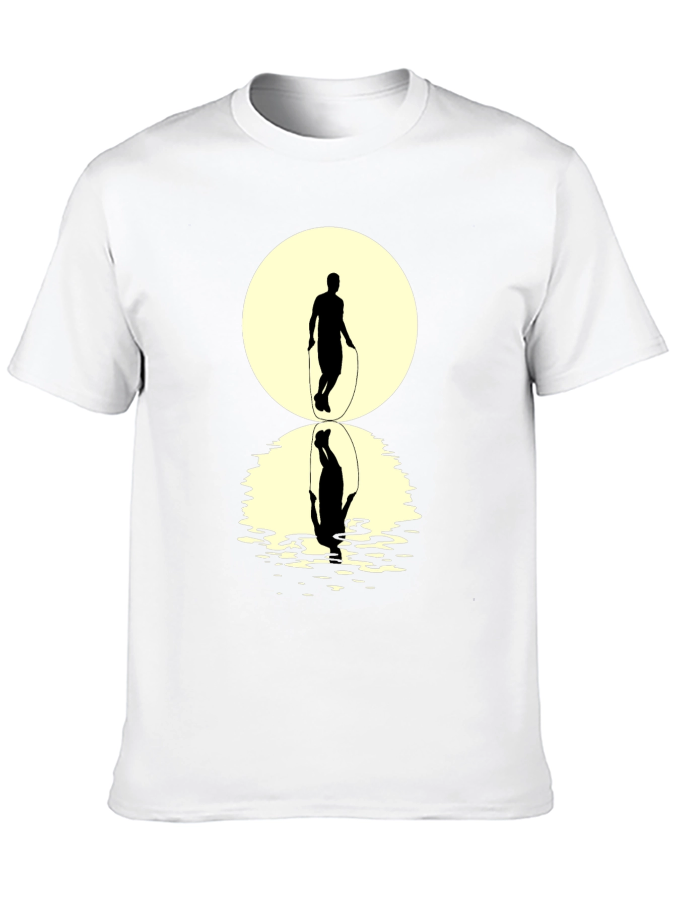 Jump Rope Silhouette Graphic Tee - Reflective Design