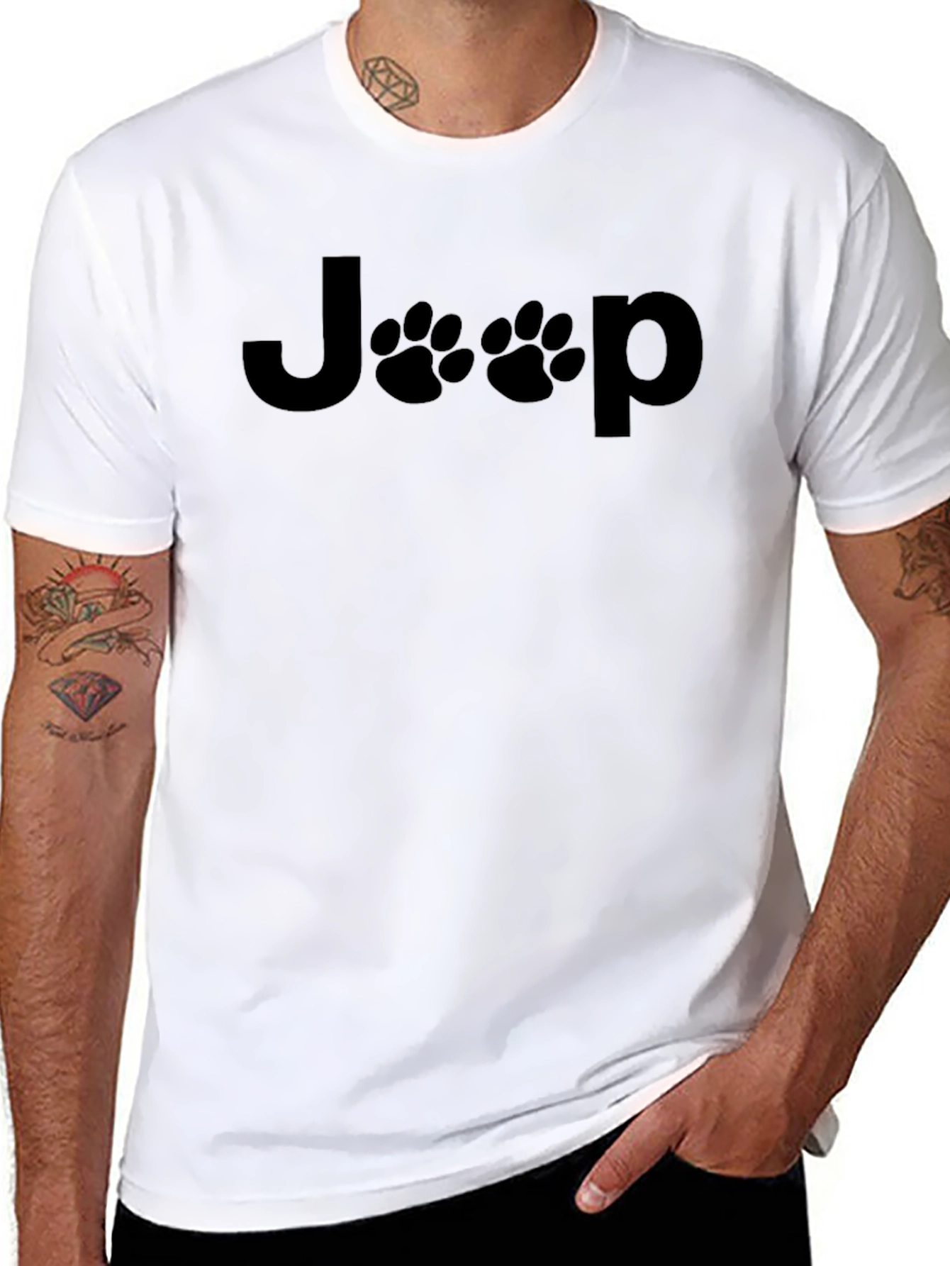 Jeep Paw Print Graphic Tee - Black