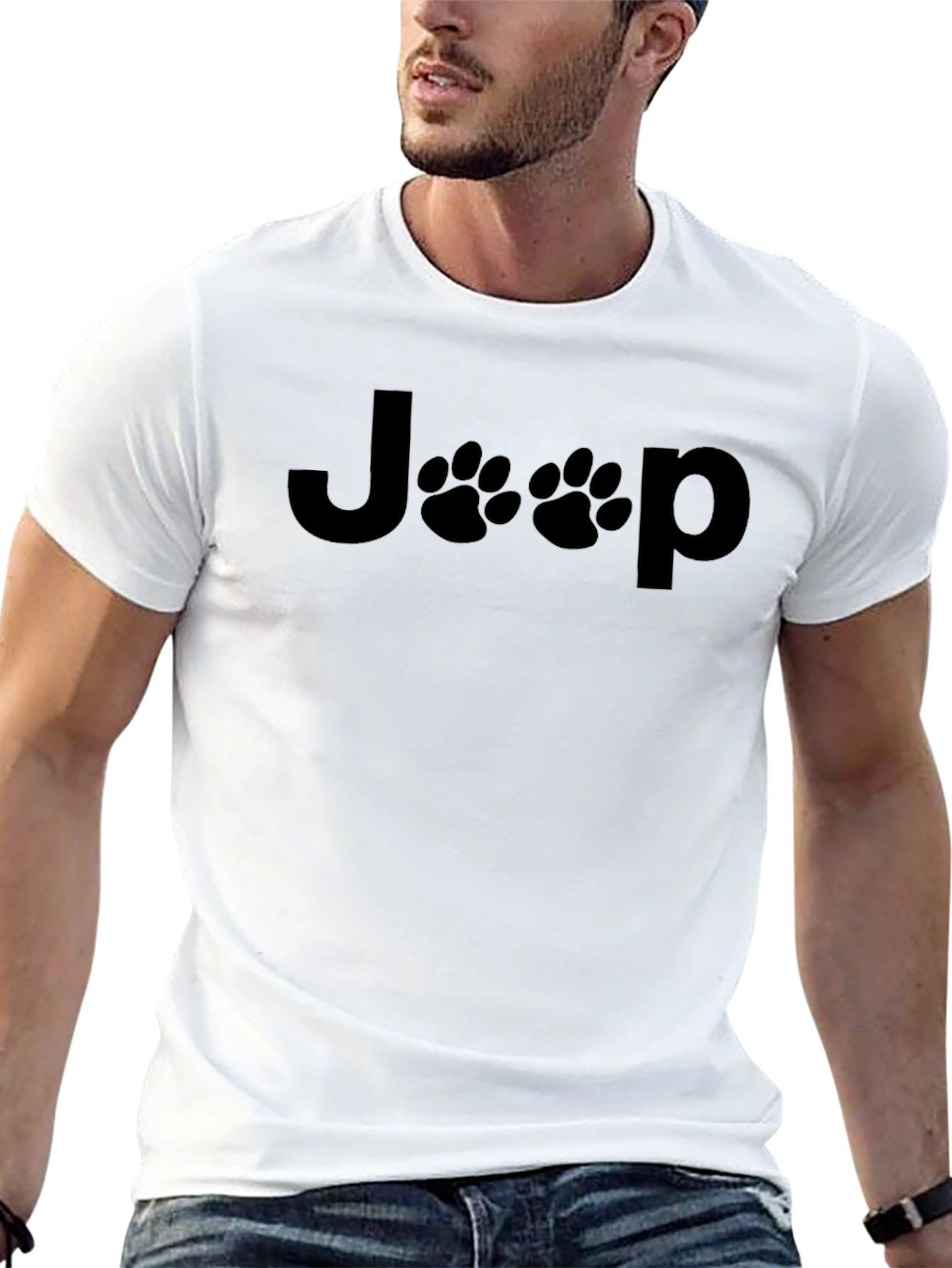 Jeep Paw Print Graphic Tee - Black