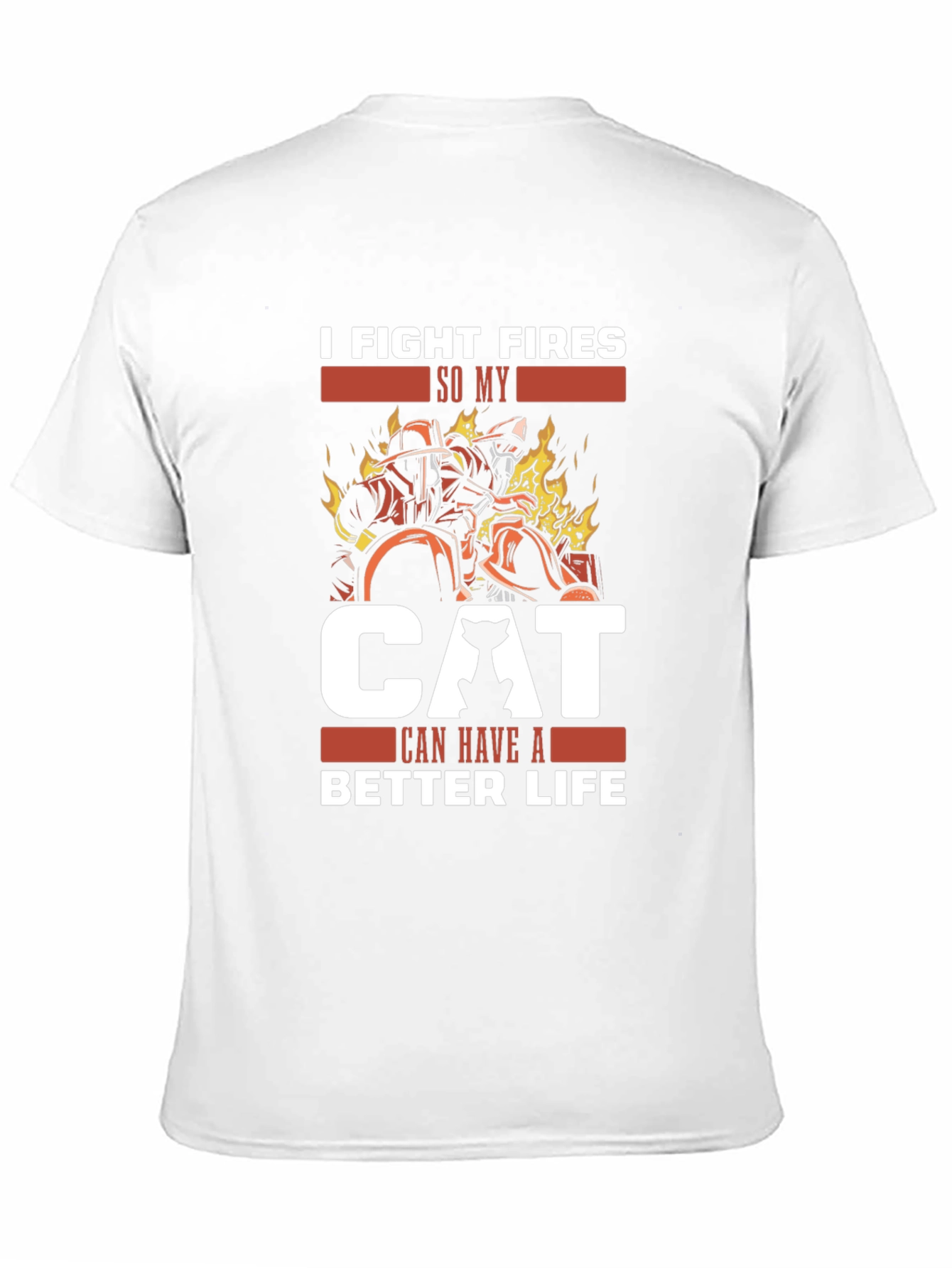 Firefighter Cat Lover T-Shirt