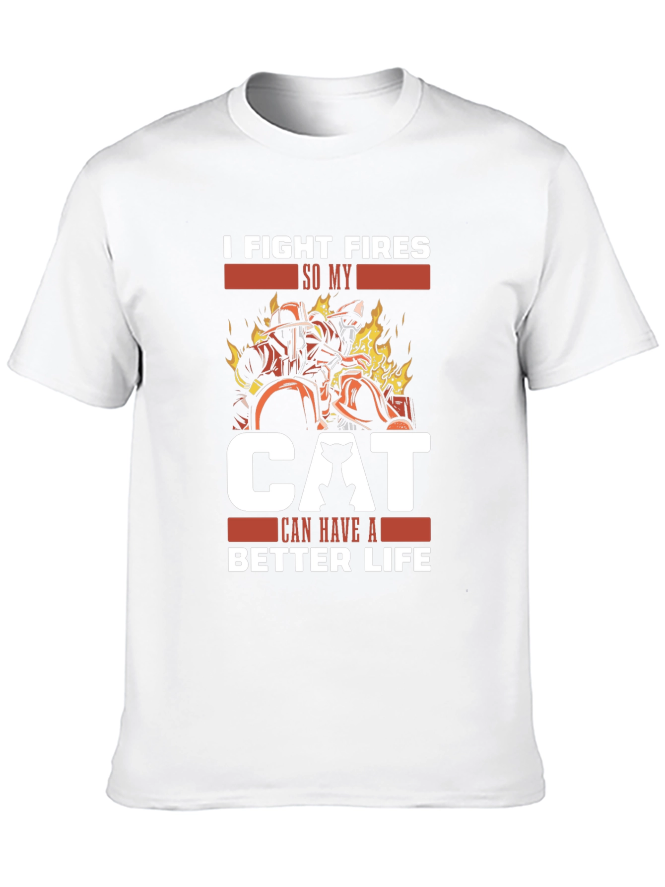 Firefighter Cat Lover T-Shirt