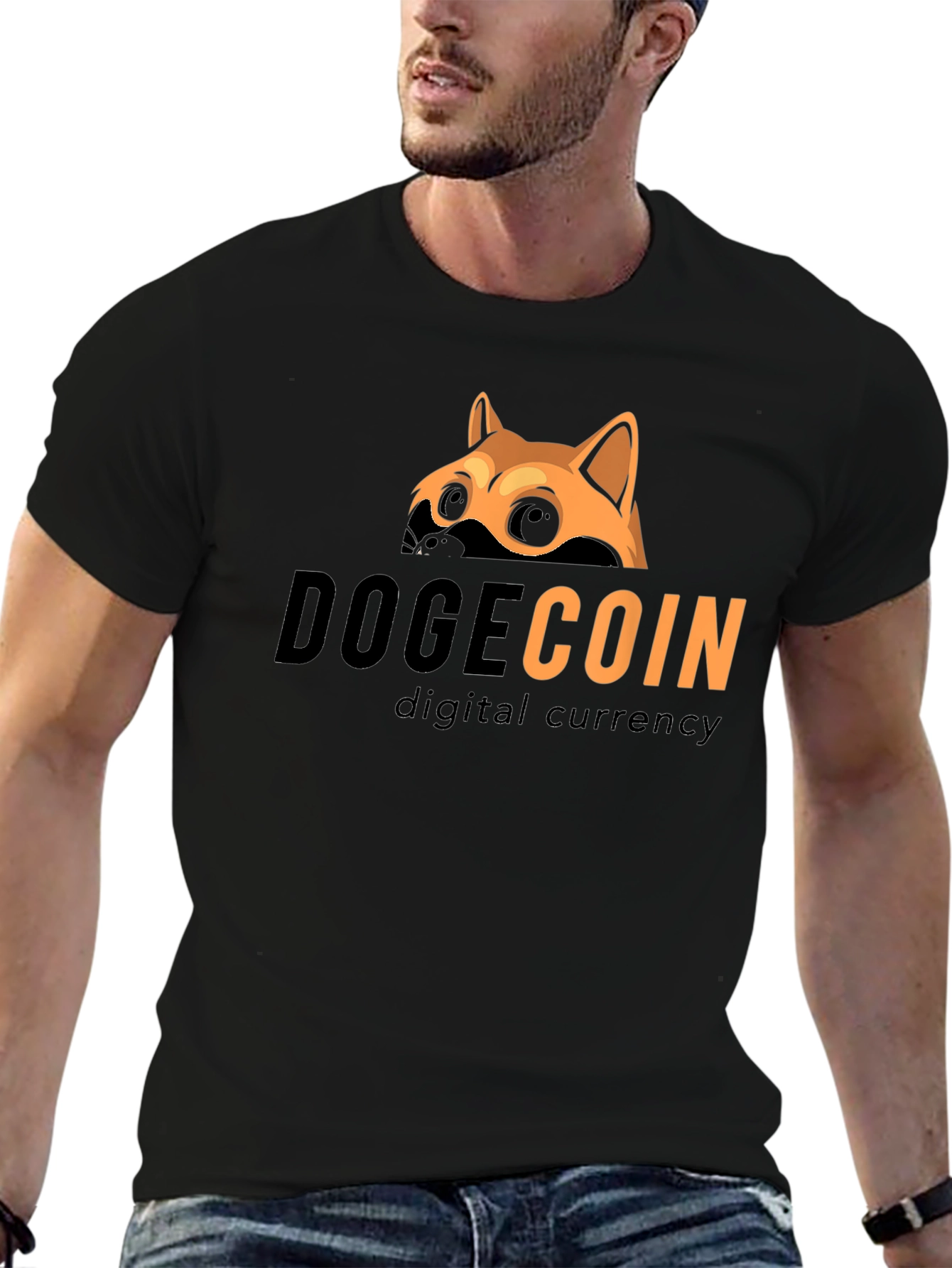 DogeCoin Digital Currency Black T-Shirt