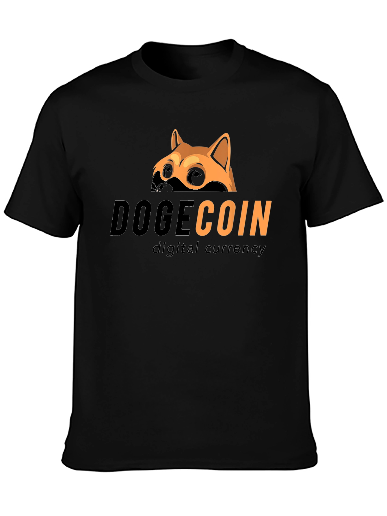 DogeCoin Digital Currency Black T-Shirt