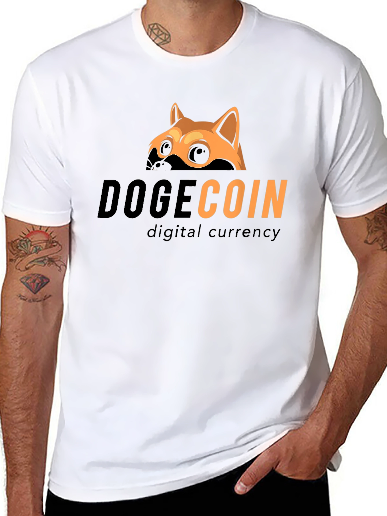 DogeCoin Digital Currency Black T-Shirt