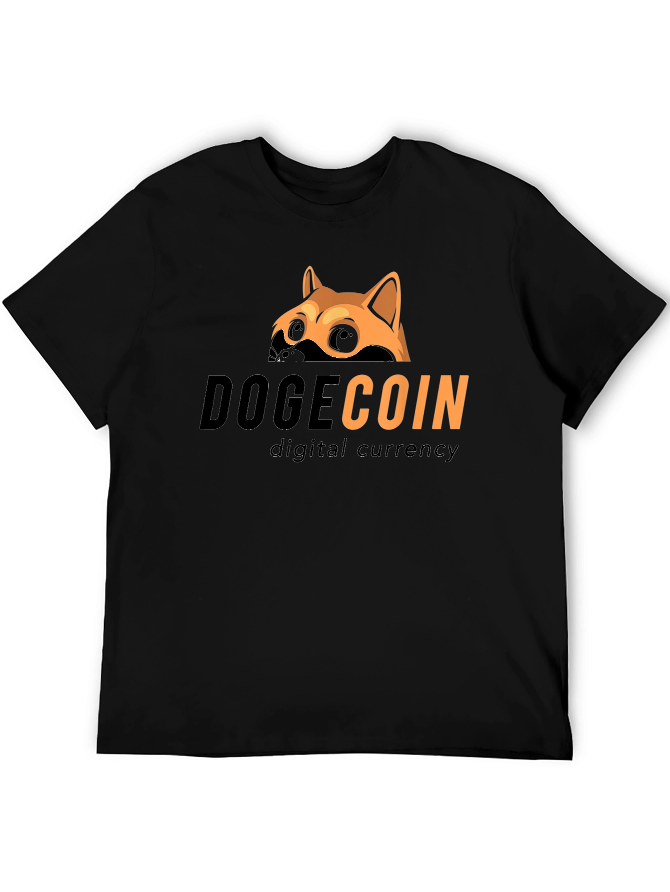 DogeCoin Digital Currency Black T-Shirt
