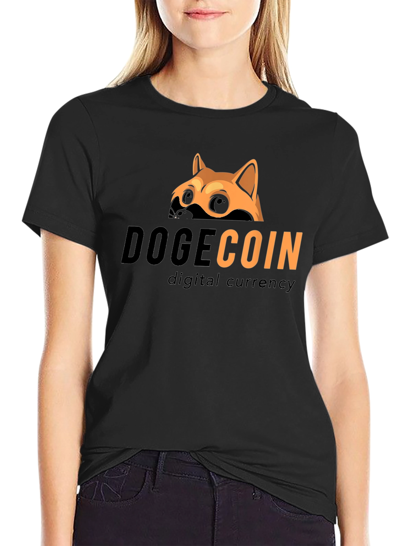 DogeCoin Digital Currency Black T-Shirt