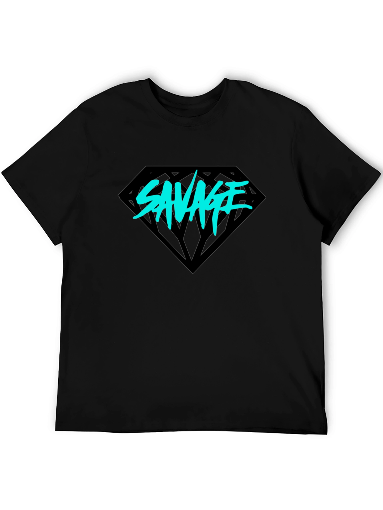 Savage Diamond Graphic Tee - Black