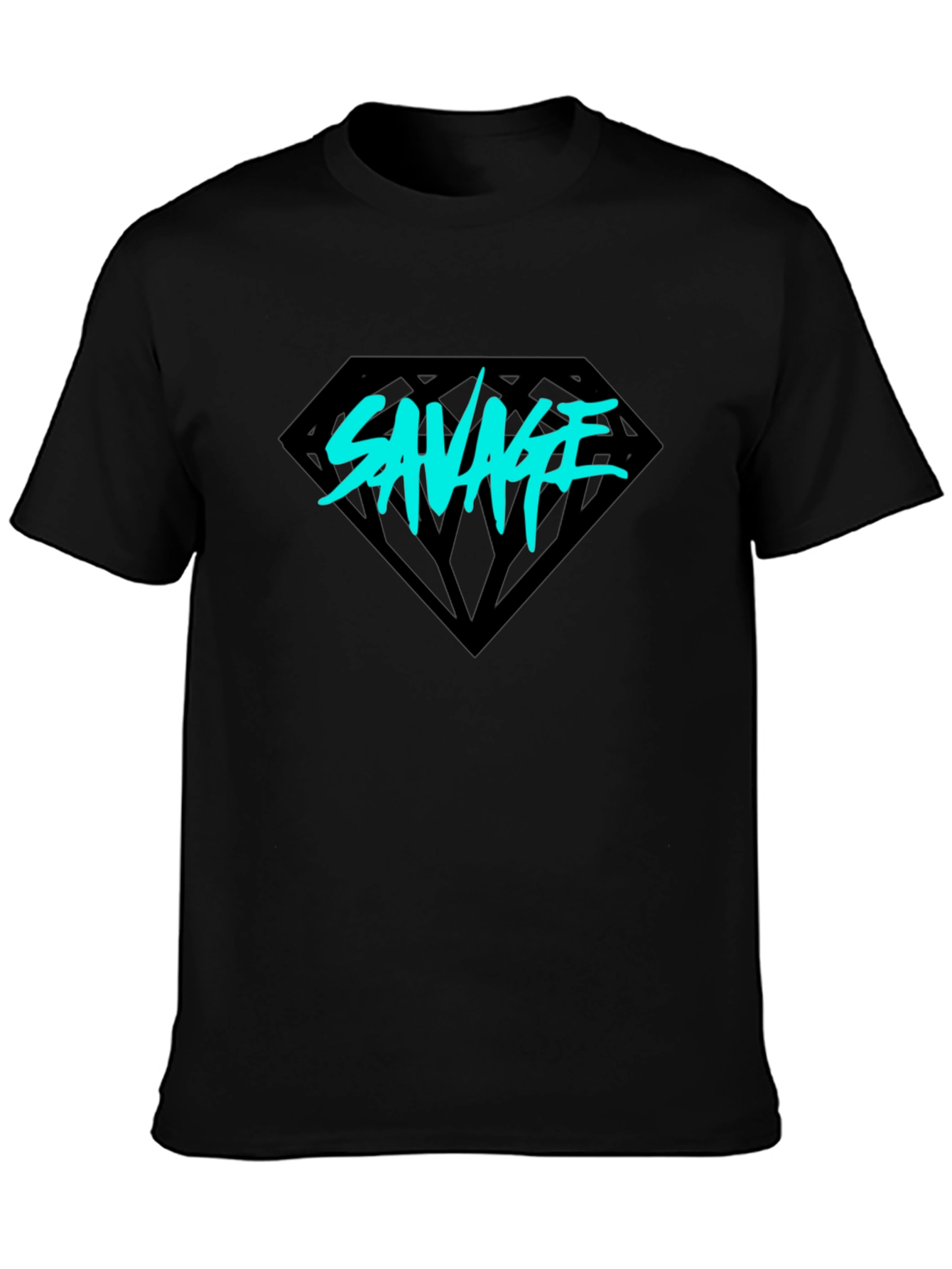 Savage Diamond Graphic Tee - Black