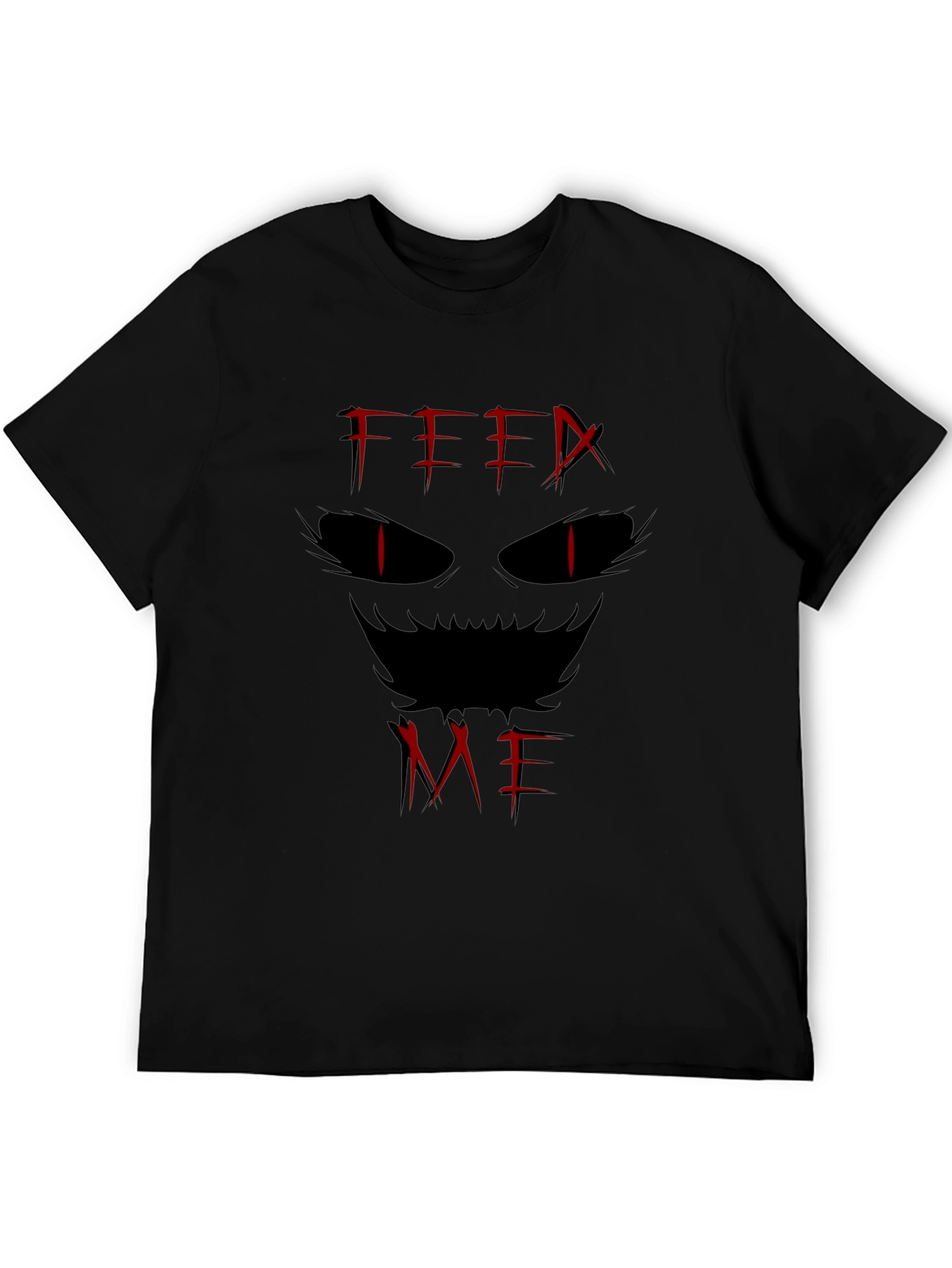 Feed Me Graphic Tee - Edgy Black T-Shirt