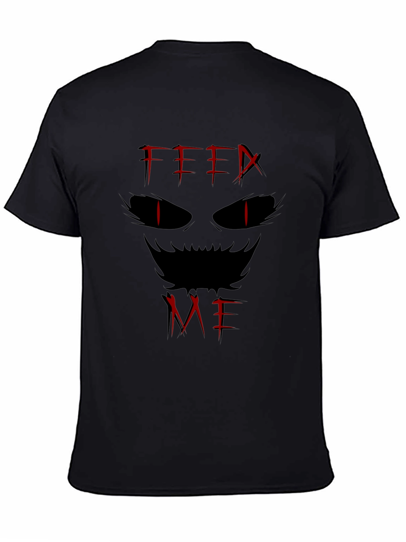 Feed Me Graphic Tee - Edgy Black T-Shirt