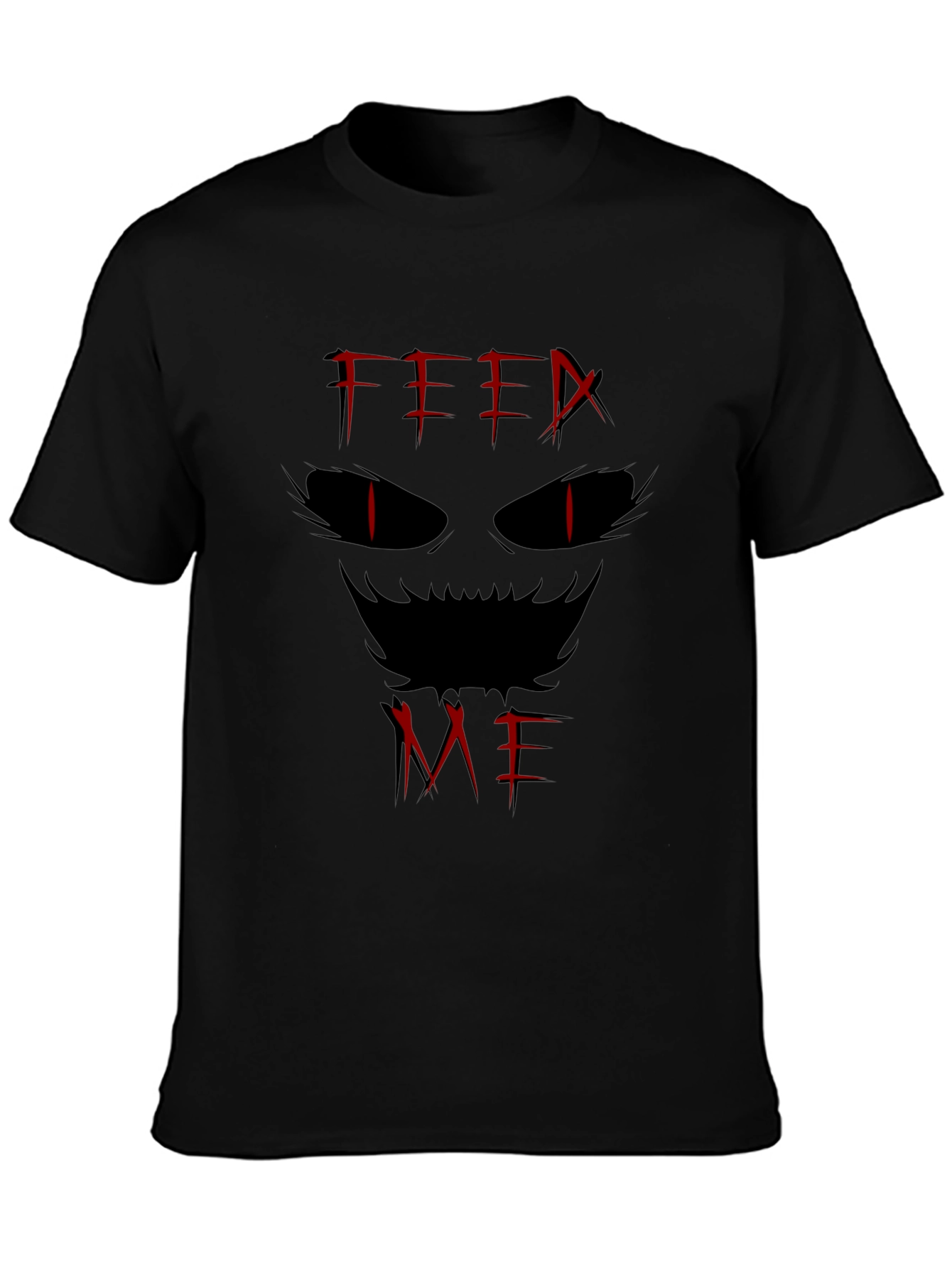 Feed Me Graphic Tee - Edgy Black T-Shirt