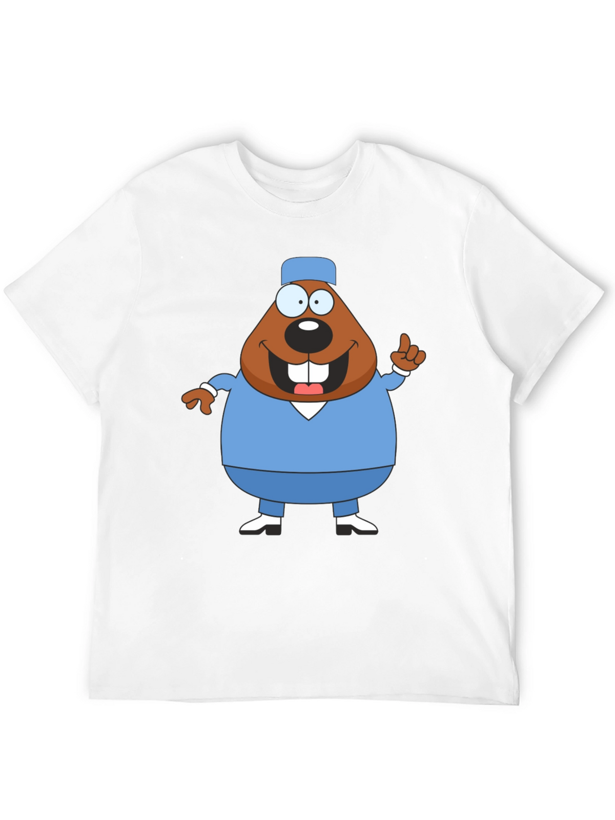 Cartoon Beaver Doctor T-Shirt