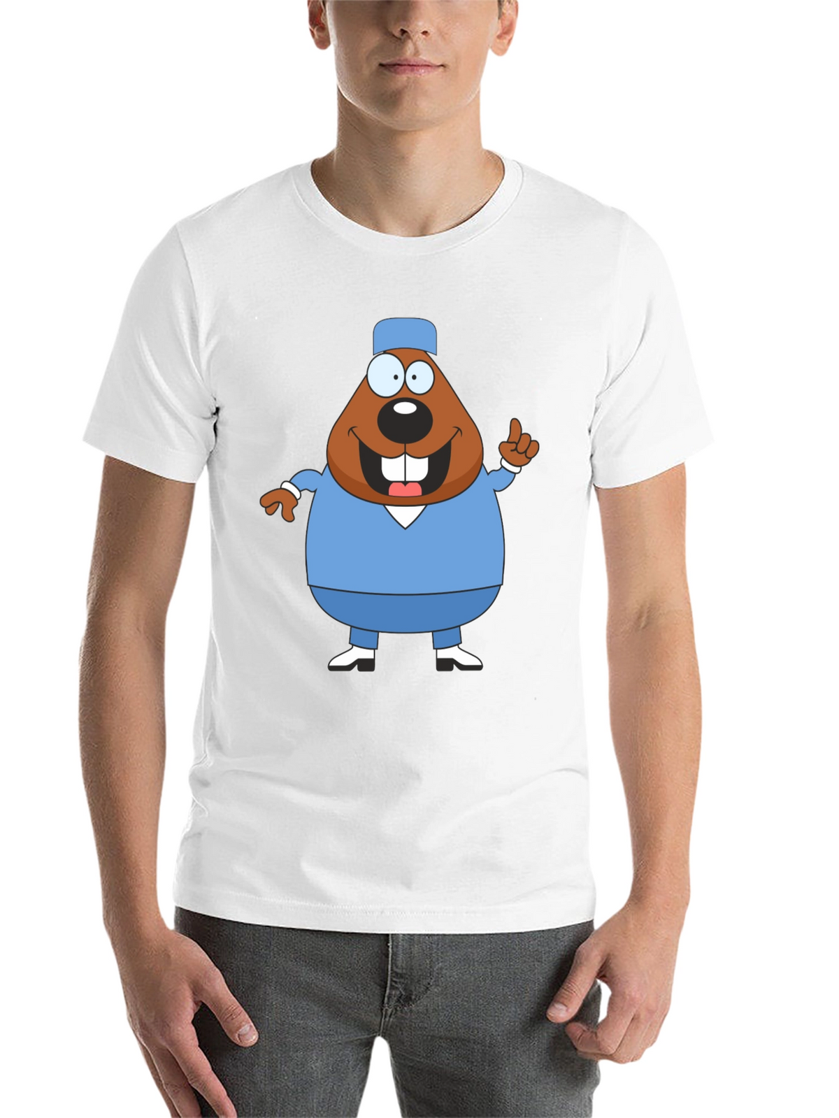 Cartoon Beaver Doctor T-Shirt