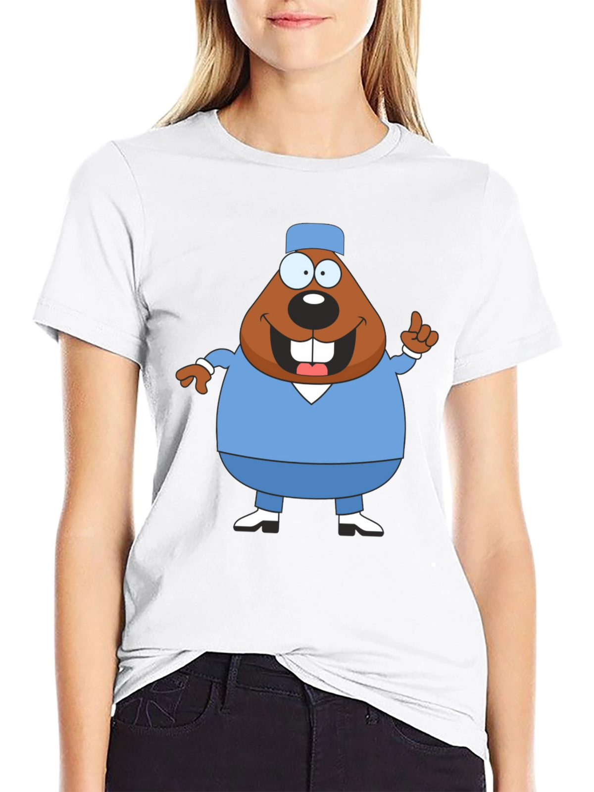 Cartoon Beaver Doctor T-Shirt