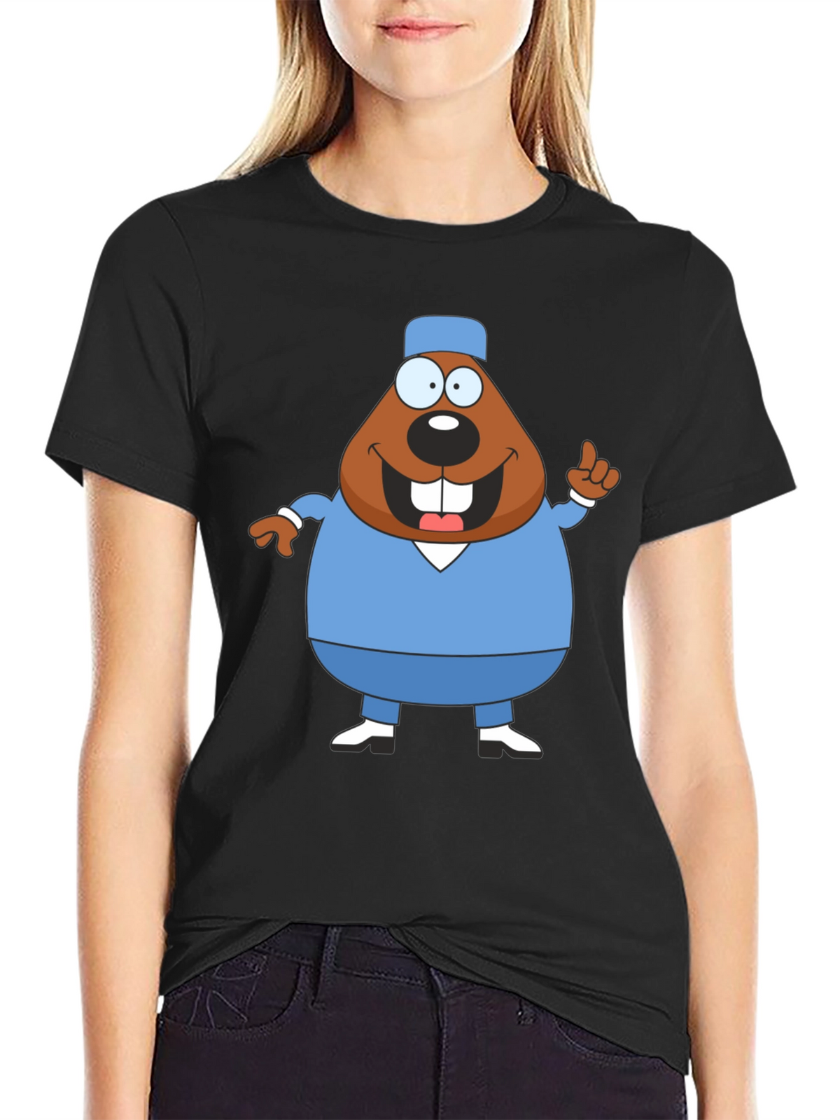Cartoon Beaver Doctor T-Shirt