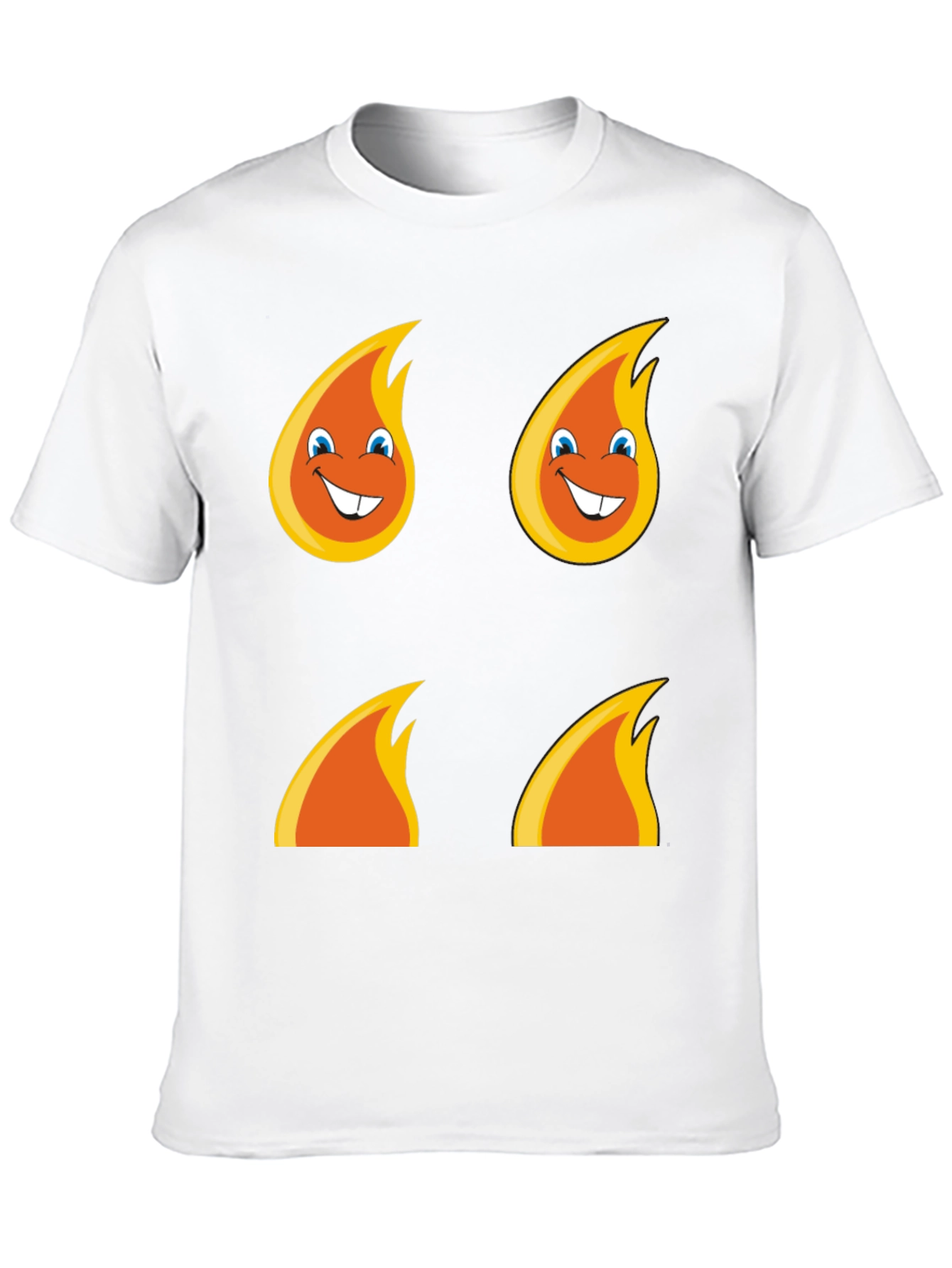 Funny Flame Graphic T-Shirt - Black Cotton Tee