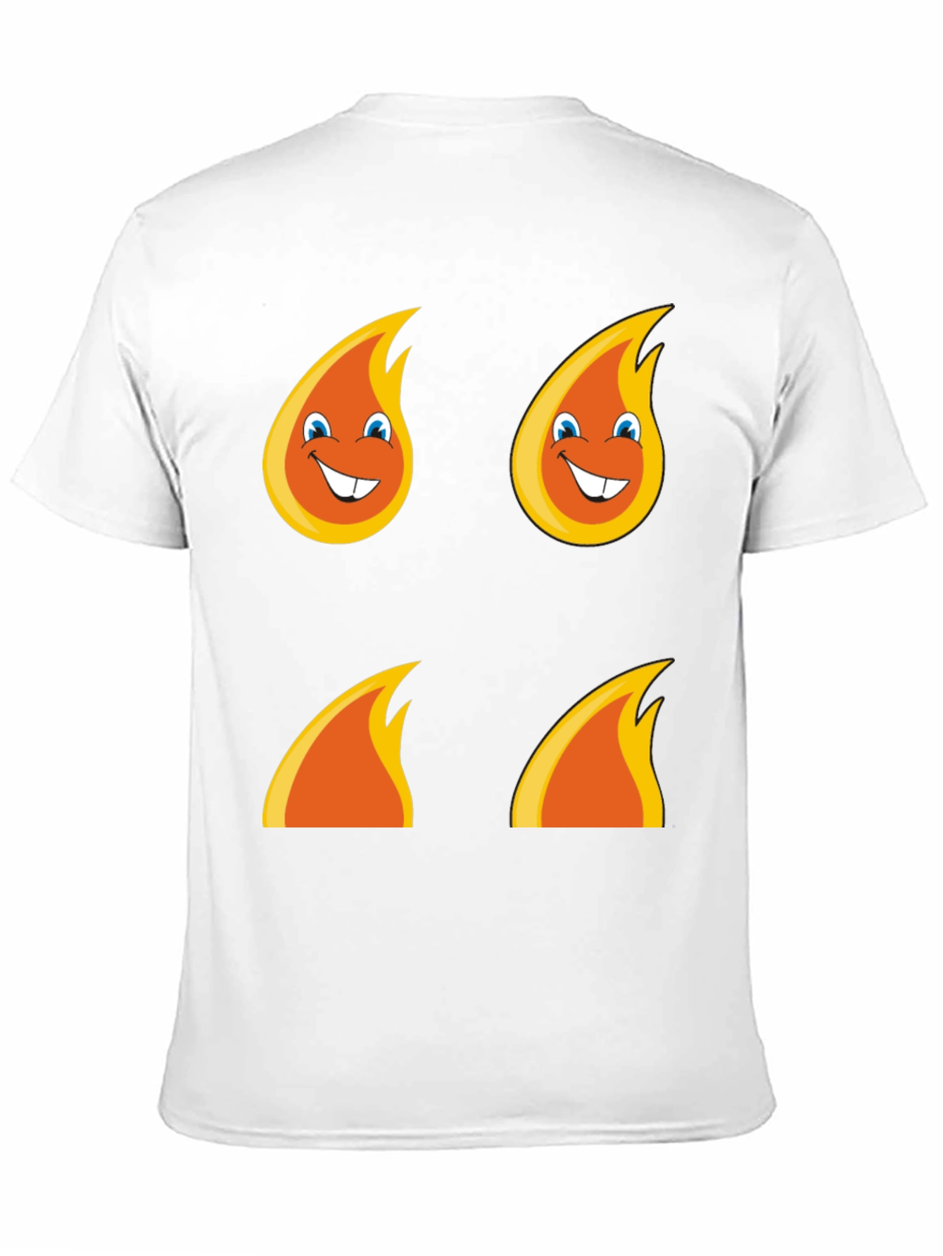 Funny Flame Graphic T-Shirt - Black Cotton Tee