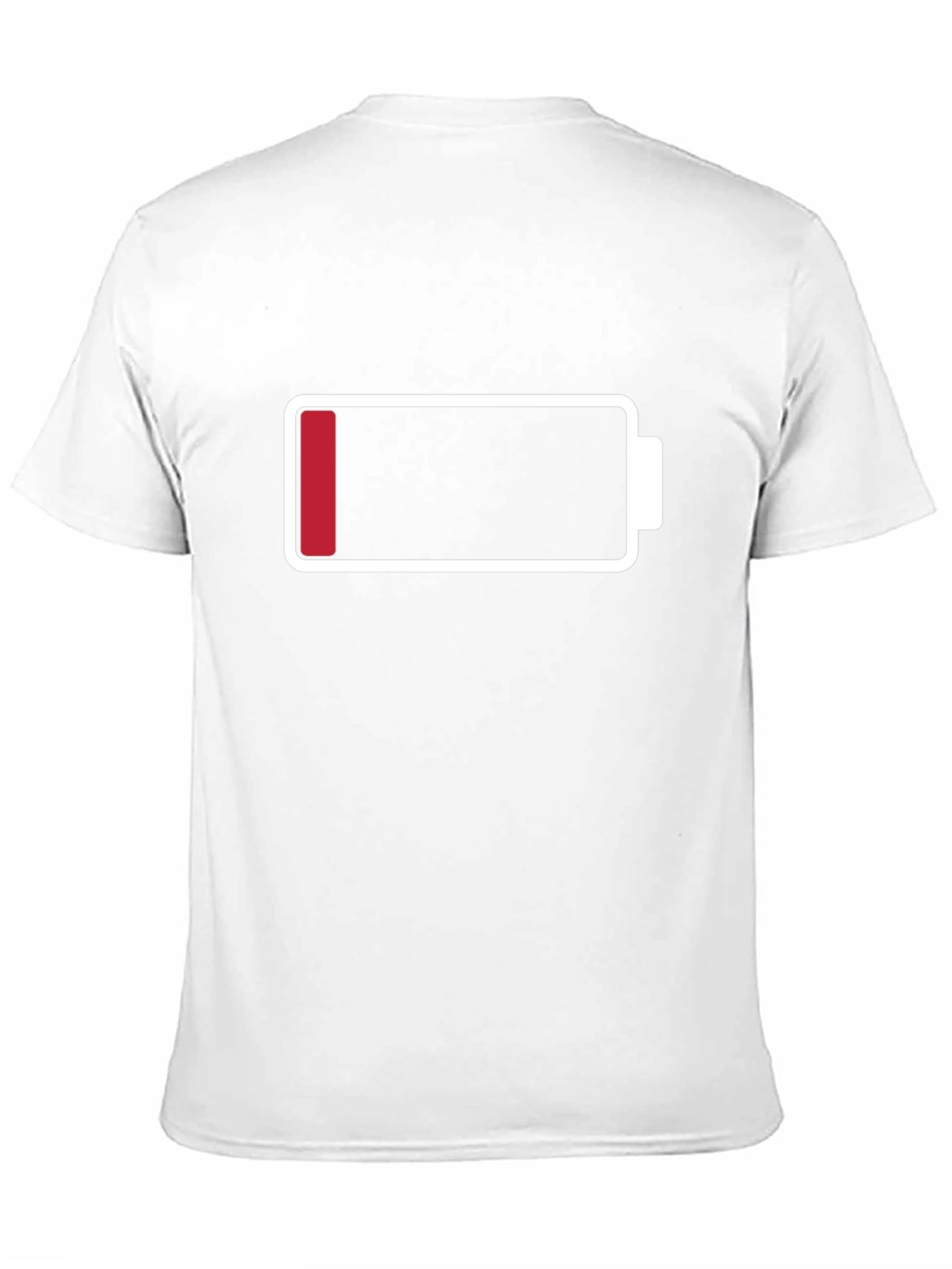Low Battery Graphic Mens T-Shirt - Black Cotton Tee