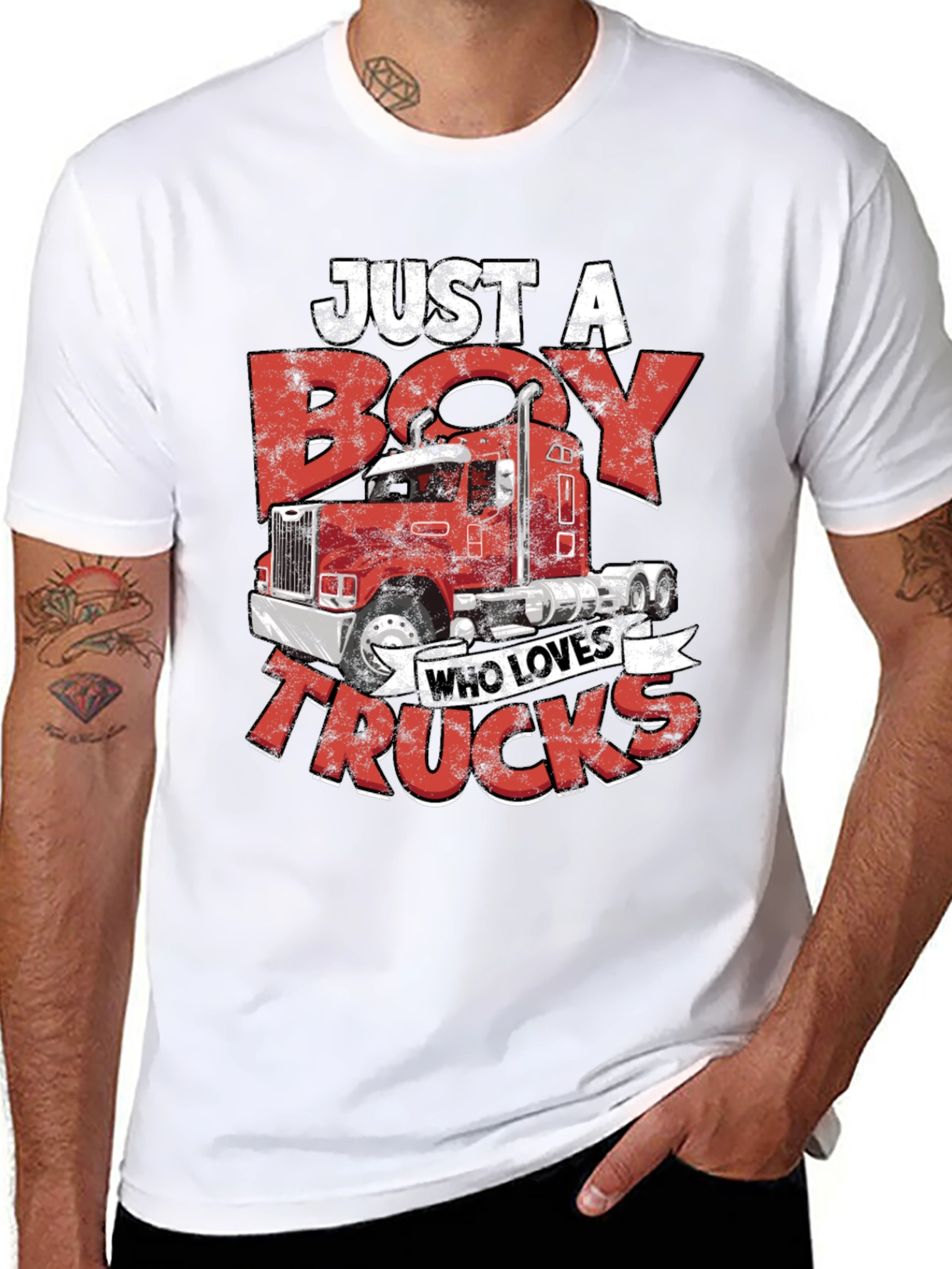 Boy Who Loves Trucks T-Shirt