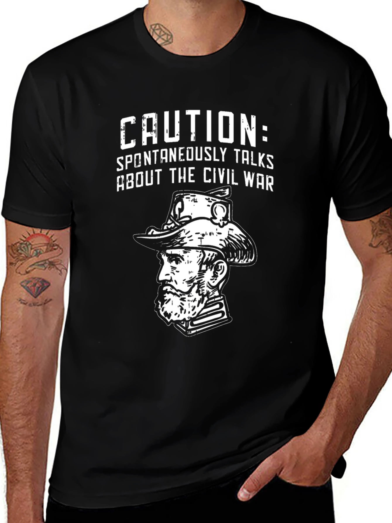 Civil War T-Shirt - Caution Spontaneous Talks Tee