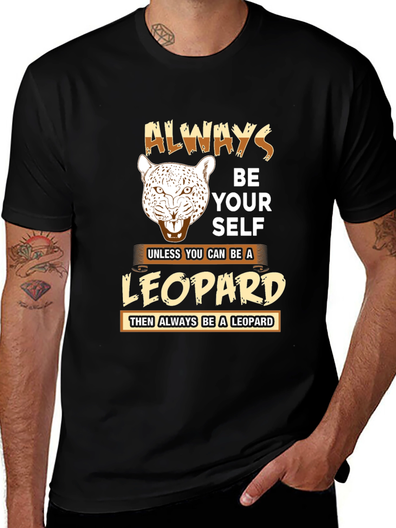 Always Be a Leopard Graphic T-Shirt