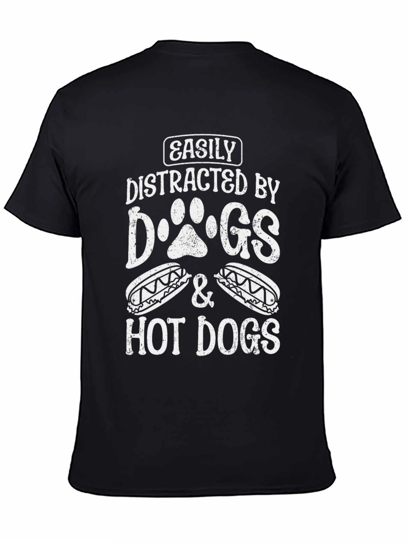 Easily Distracted by Dogs & Hot Dogs T-Shirt