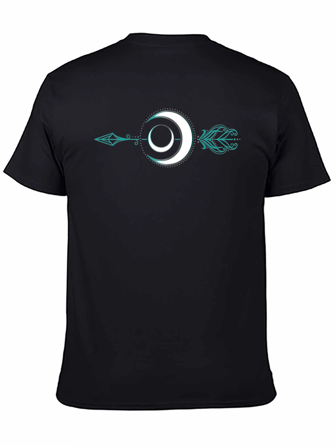 Moon Arrow Graphic Tee - Stylish Black T-Shirt