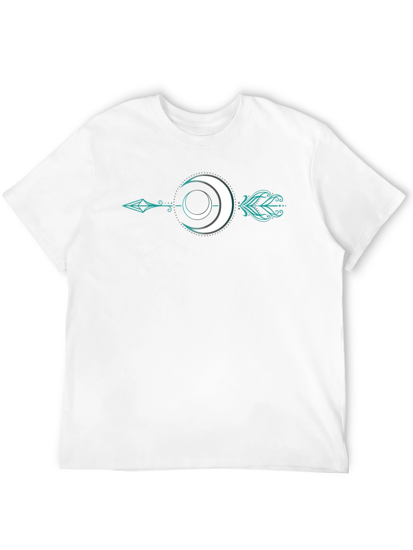 Moon Arrow Graphic Tee - Stylish Black T-Shirt