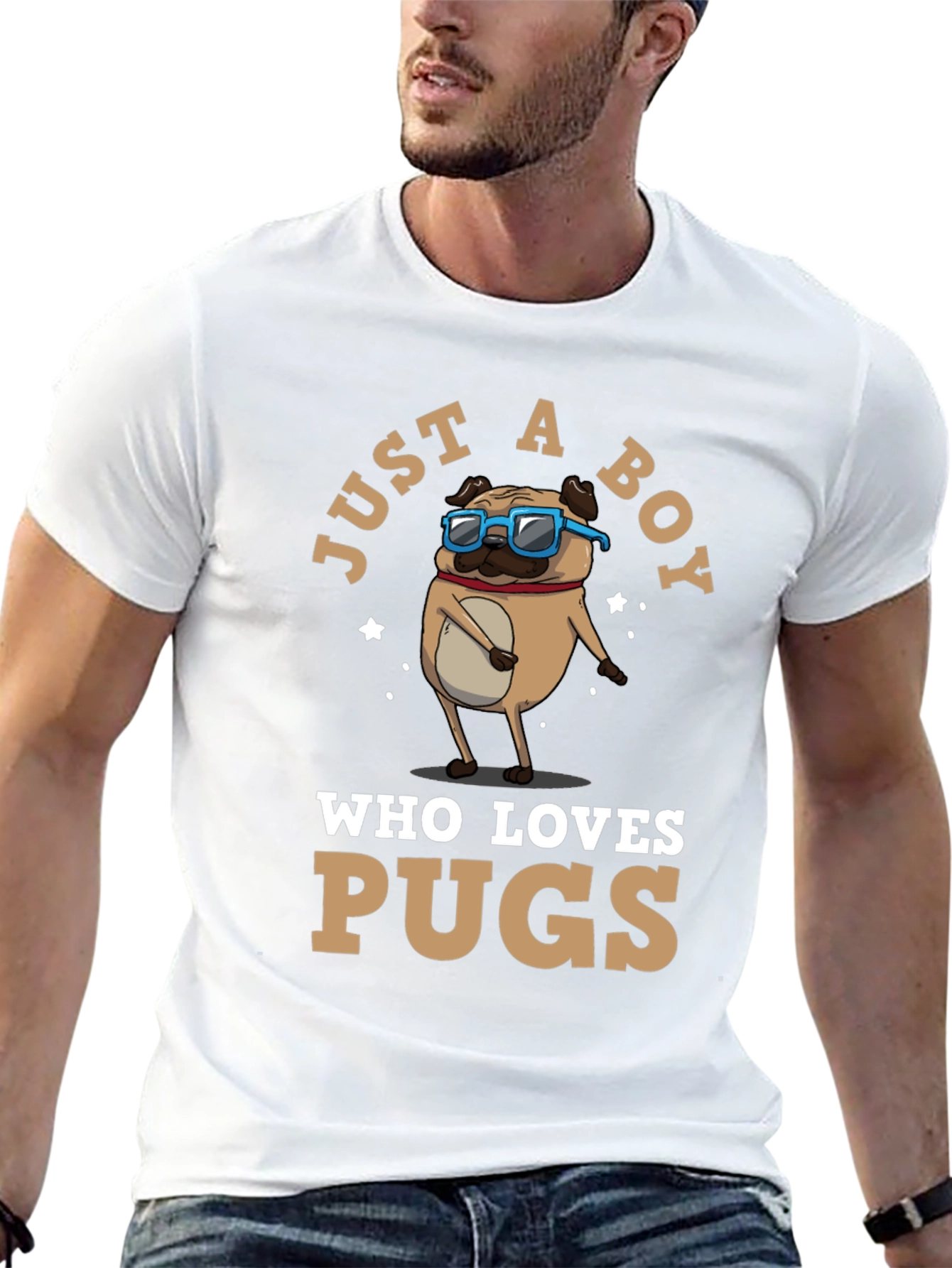 Just a Boy Who Loves Pugs T-Shirt