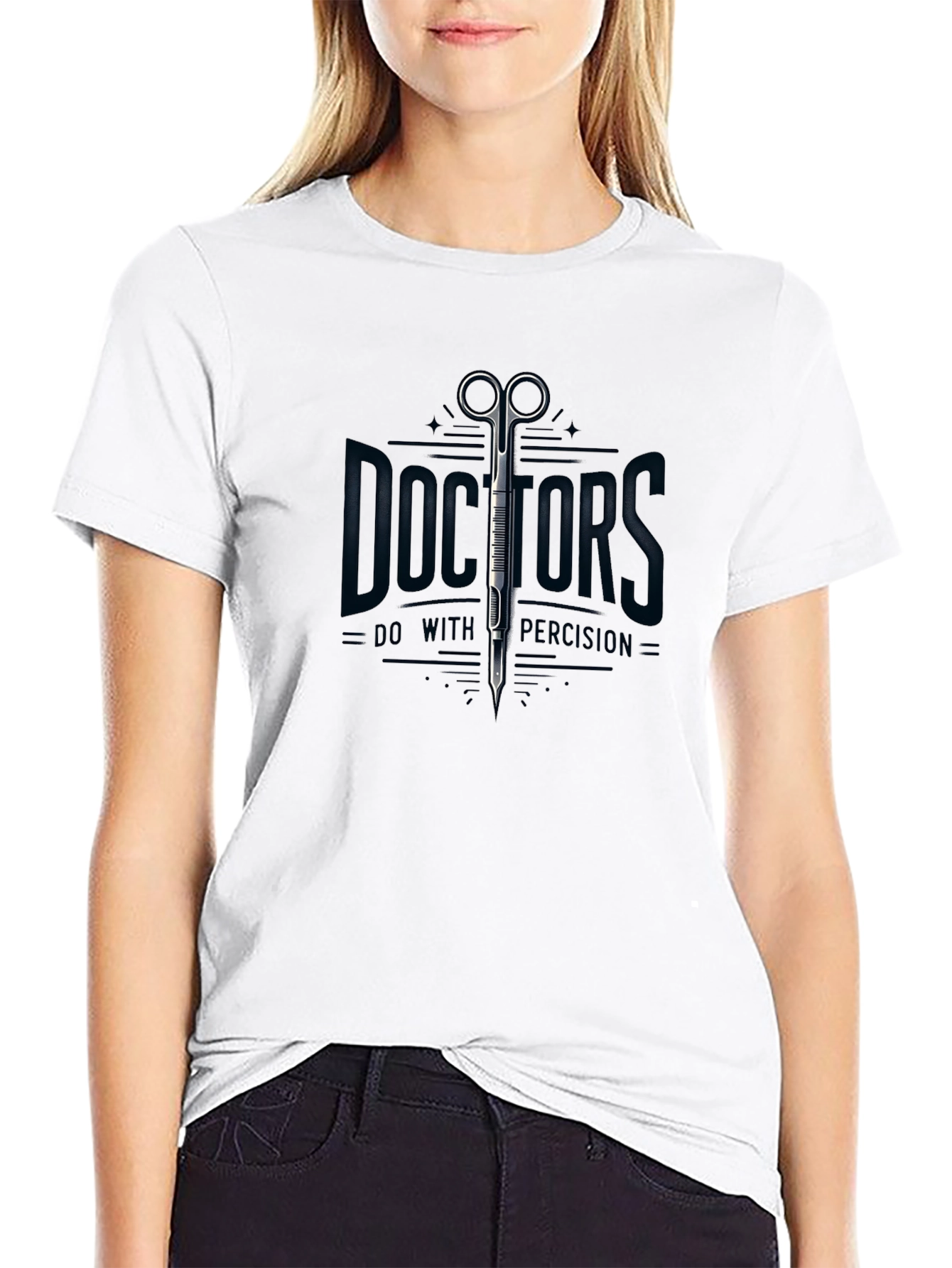 Doctors Precision Black T-Shirt - Medical Theme
