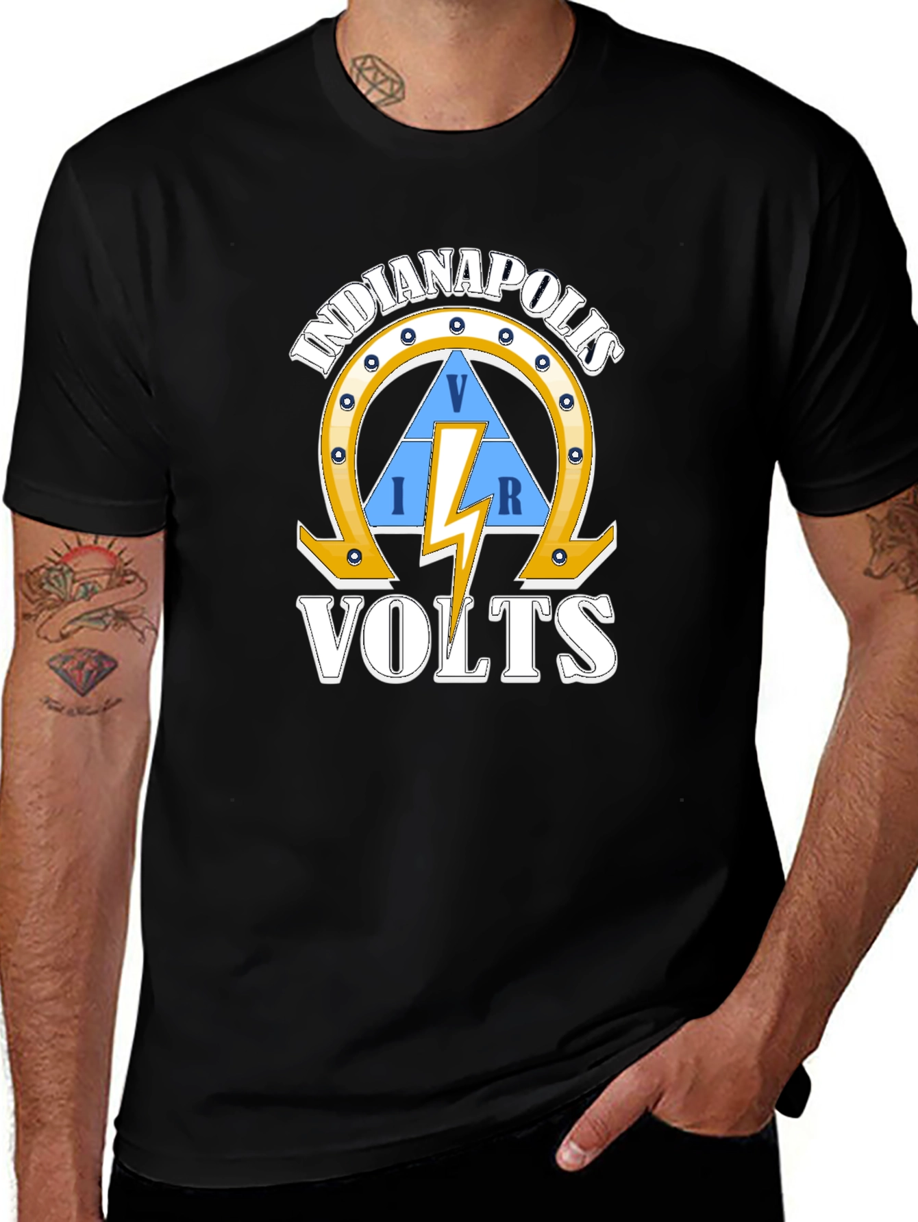 Indianapolis VOLTS Graphic Tee - Electrician Style