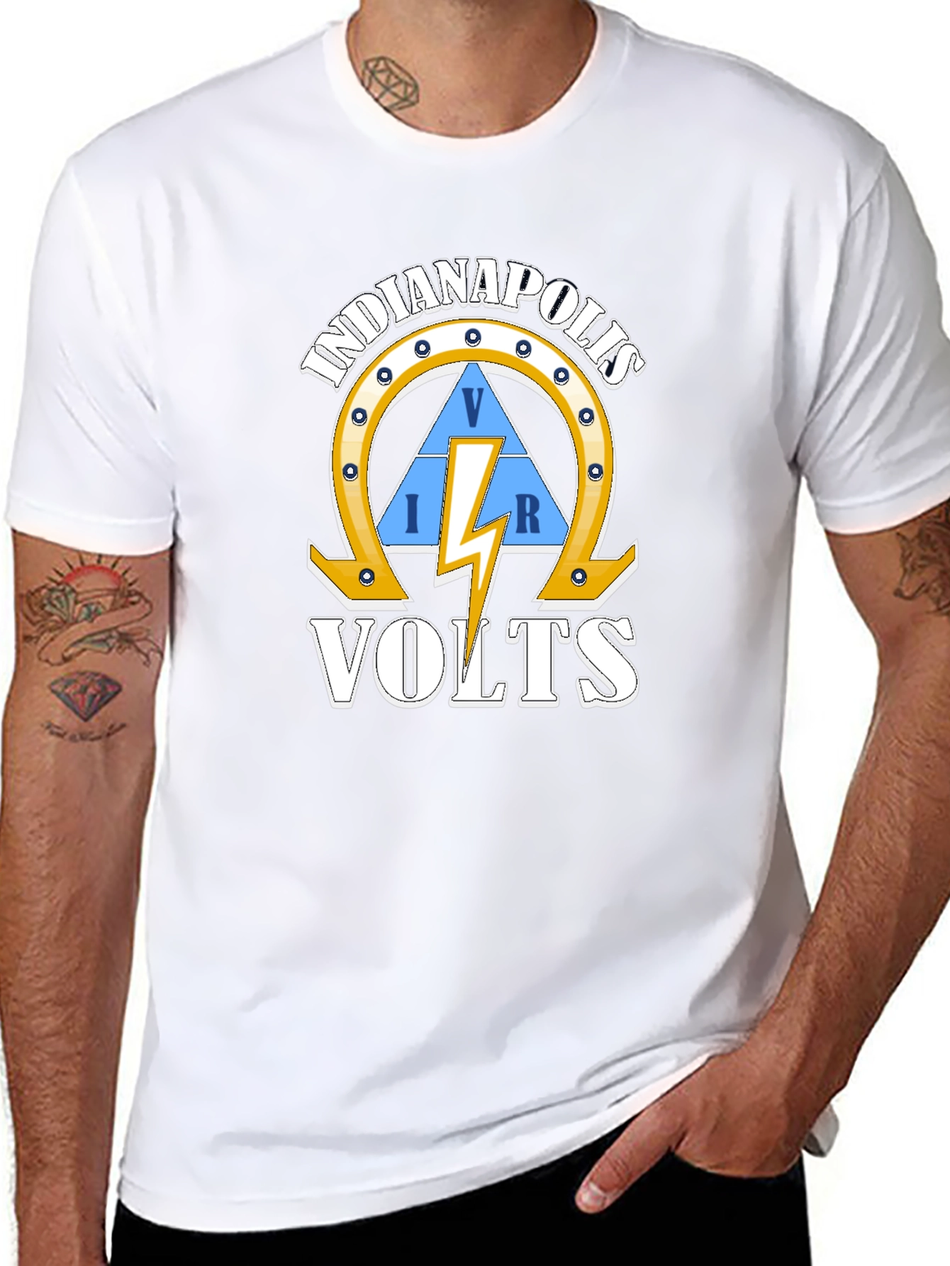 Indianapolis VOLTS Graphic Tee - Electrician Style