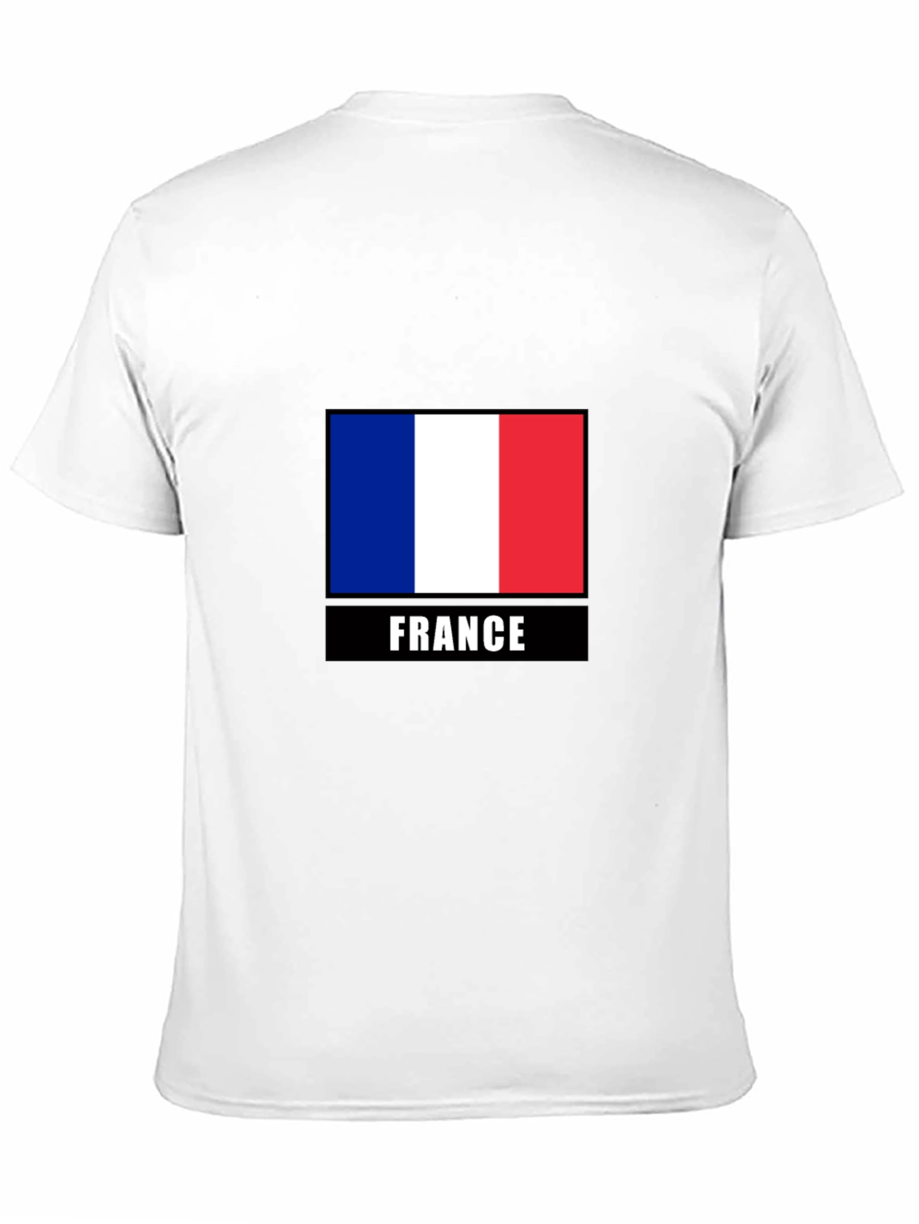 France Flag Graphic Tee - Black Cotton T-Shirt