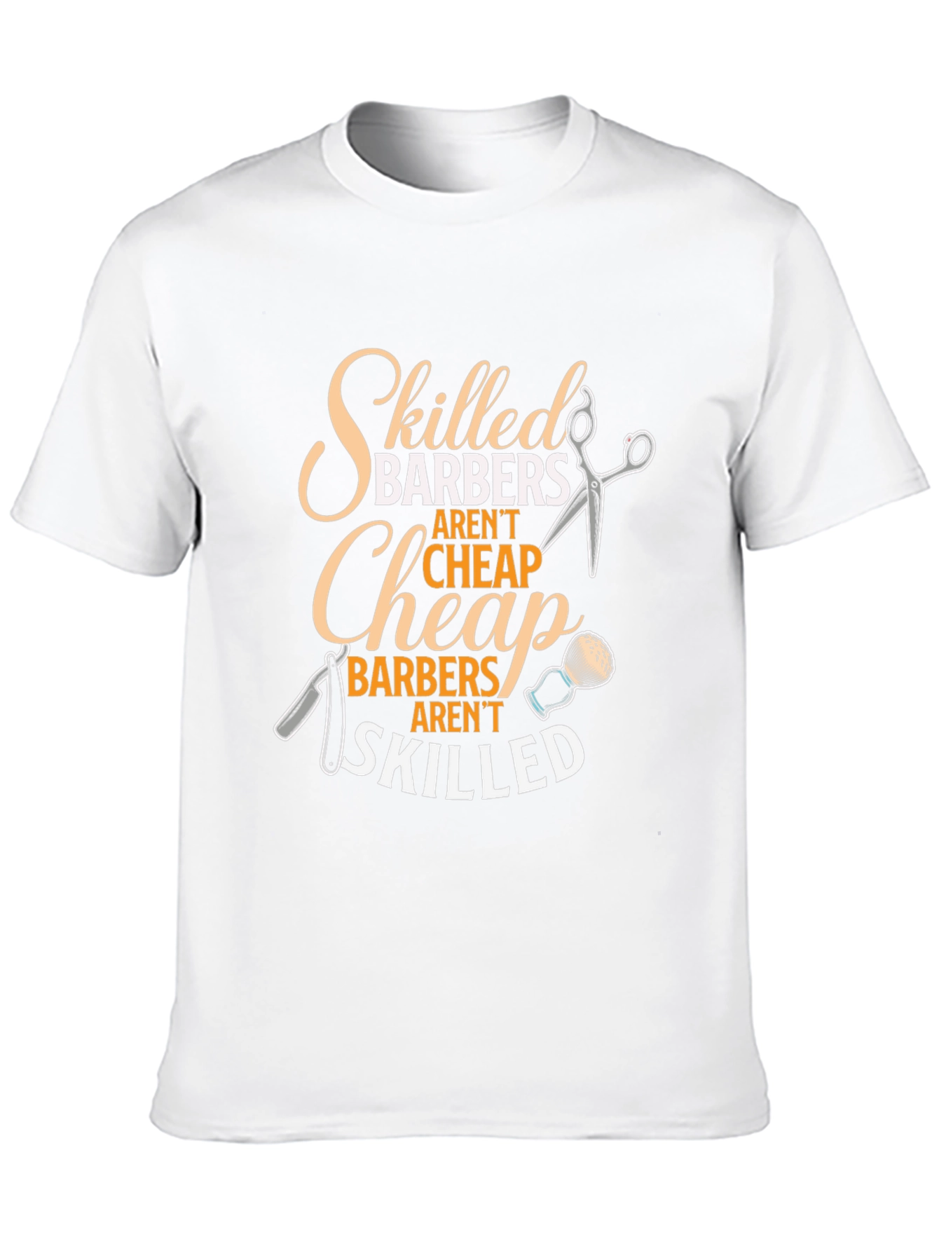 Skilled Barbers Graphic Tee - Black Crew Neck T-Shirt