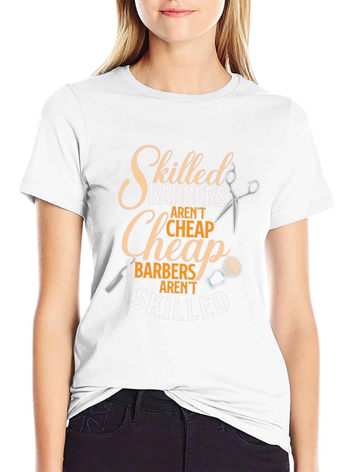 Skilled Barbers Graphic Tee - Black Crew Neck T-Shirt