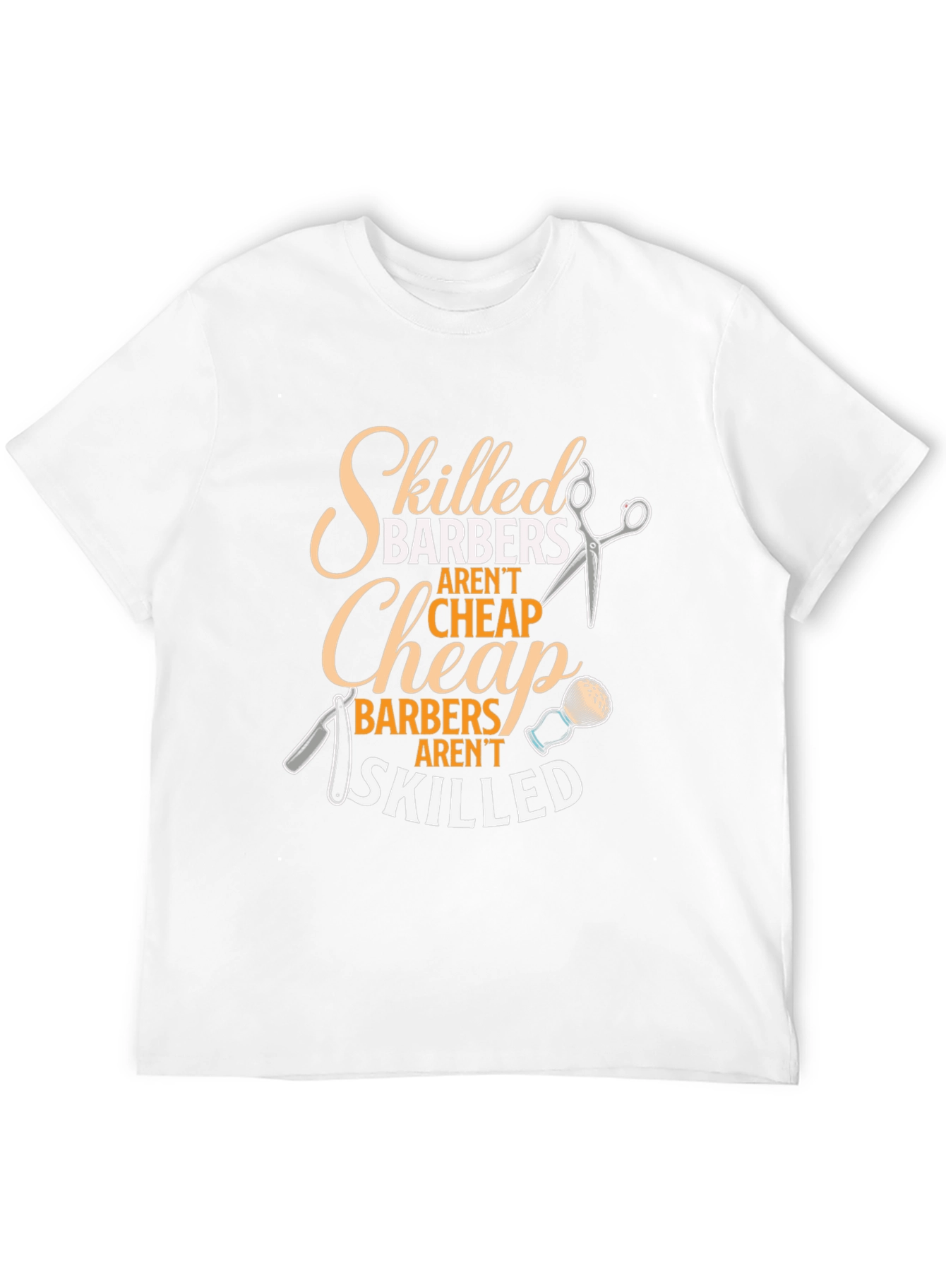 Skilled Barbers Graphic Tee - Black Crew Neck T-Shirt