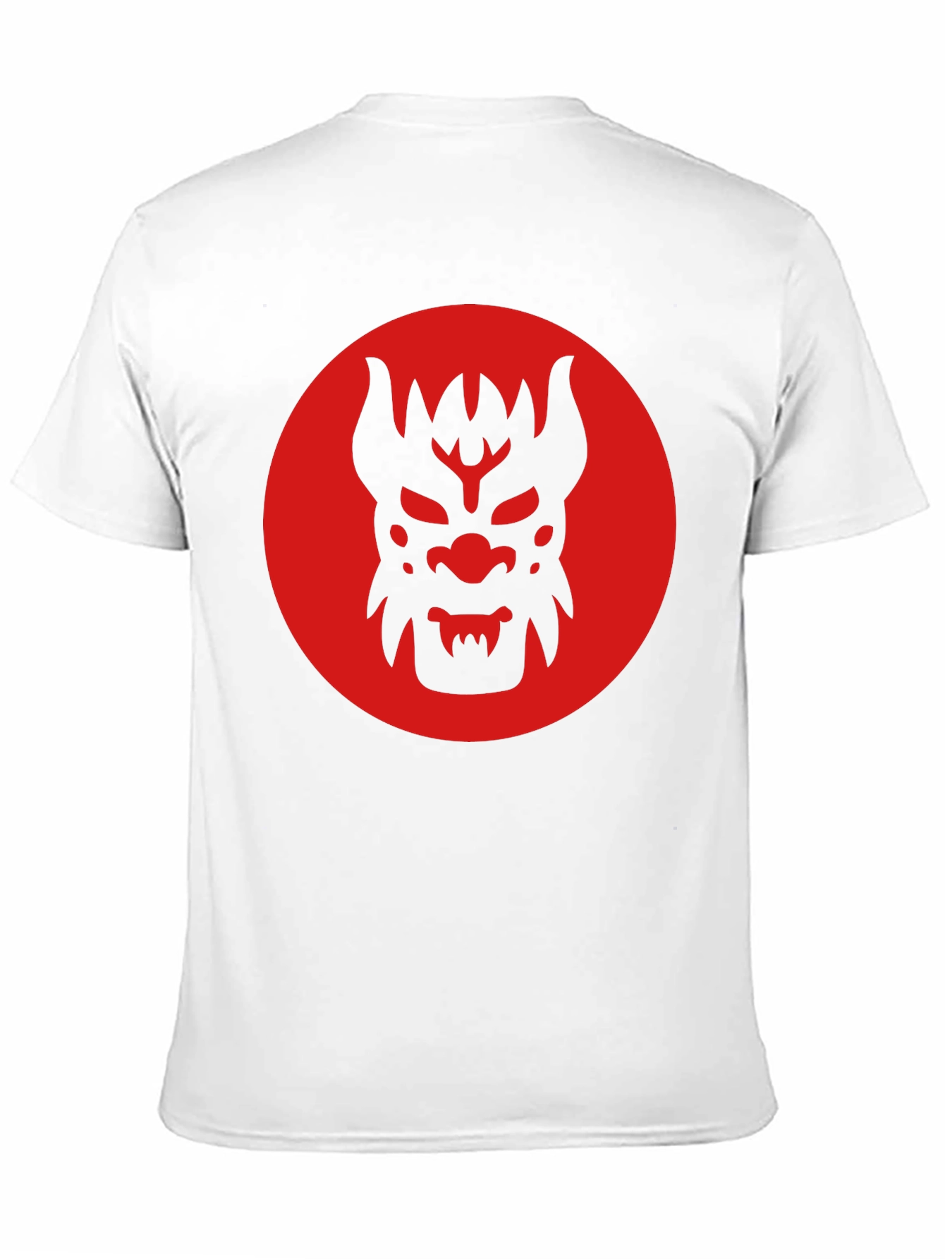 Black T-Shirt with Red Oni Mask Design