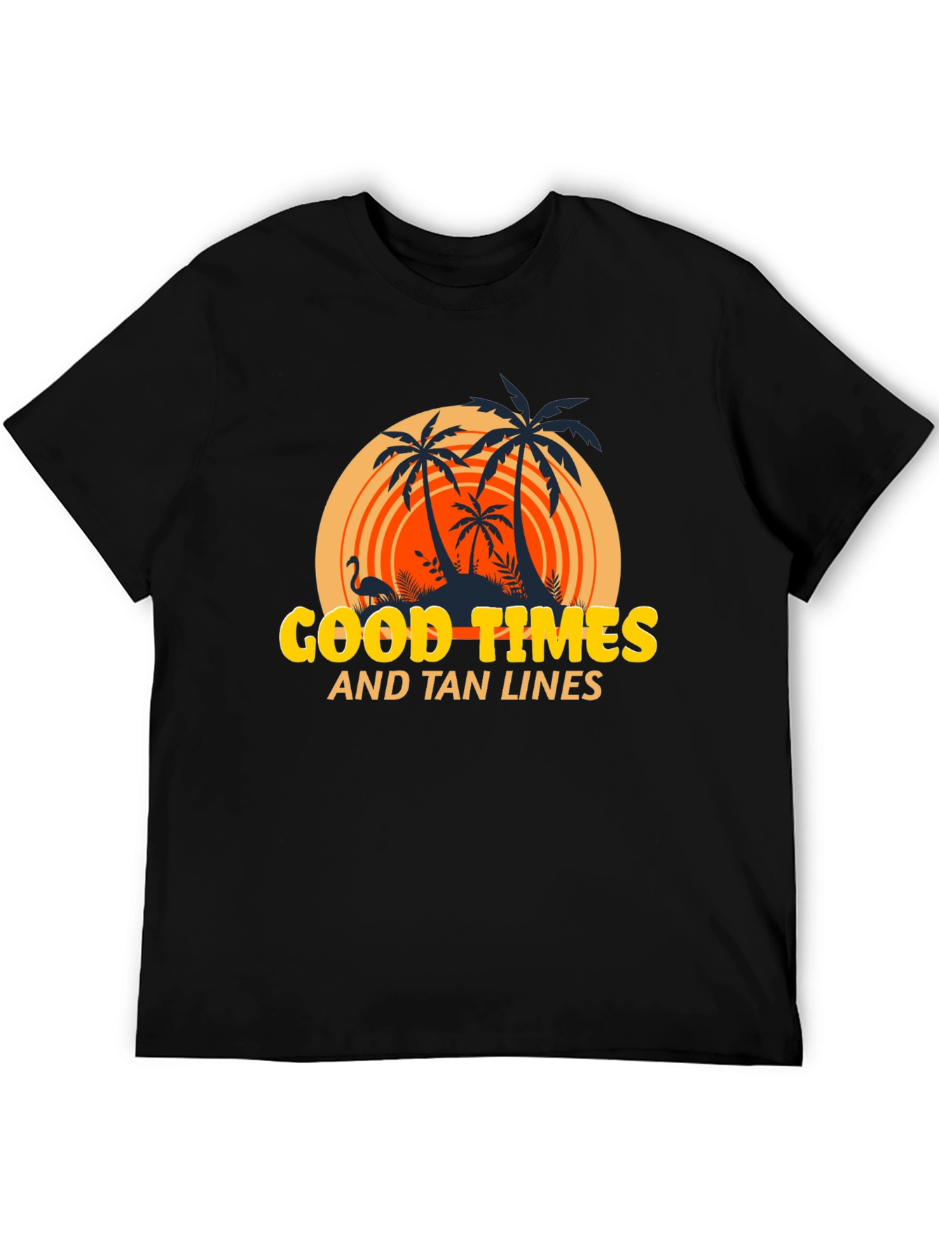 Good Times and Tan Lines Black T-Shirt